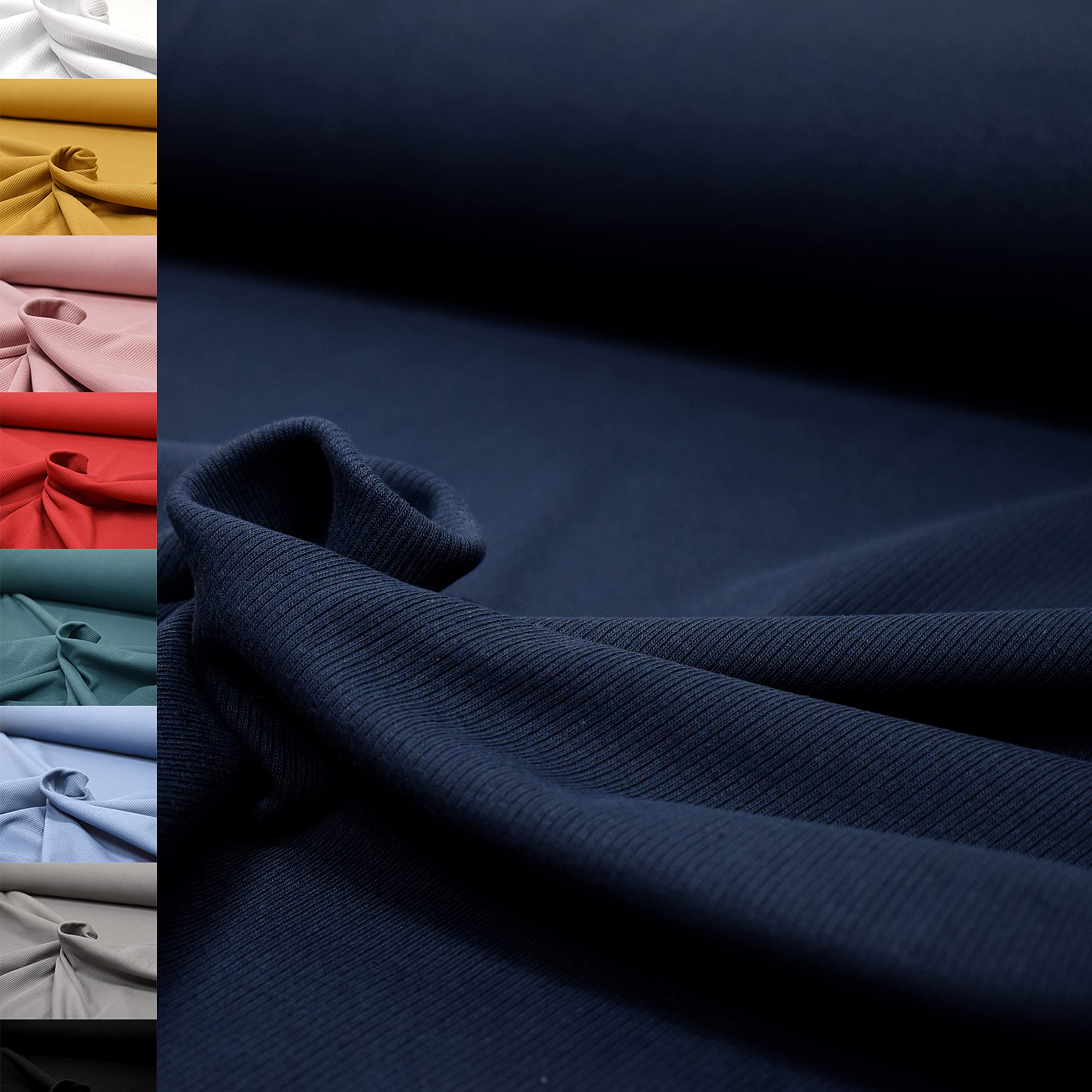 MAGAM-Stoffe Matteo Rippen Jersey Mode Stoff Meterware 50cm (Fiona Blümchen lila)