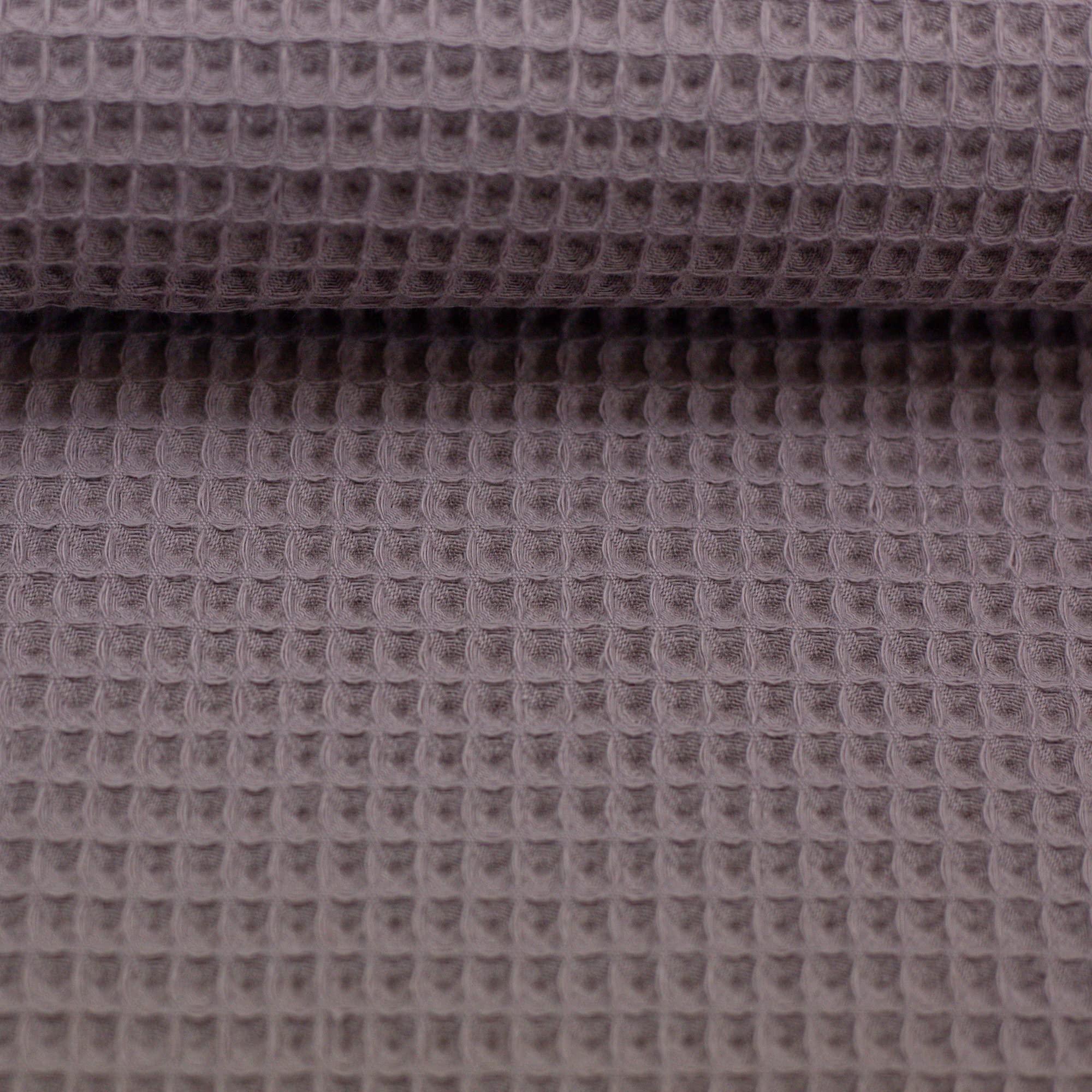 MAGAM-Stoffe Ella Waffel Stoff 100% Baumwollstoff Oeko-Tex Meterware 50cm (16. Aubergine)