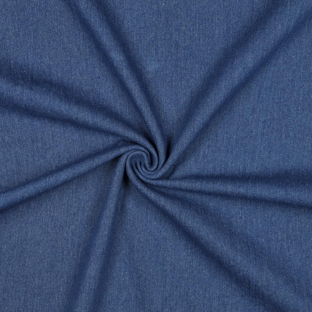 MAGAM-Stoffe Oliver Jeansstoff uni Denim 100% Baumwolle OEKO-TEX Meterware 50cm (01. Hellblau)