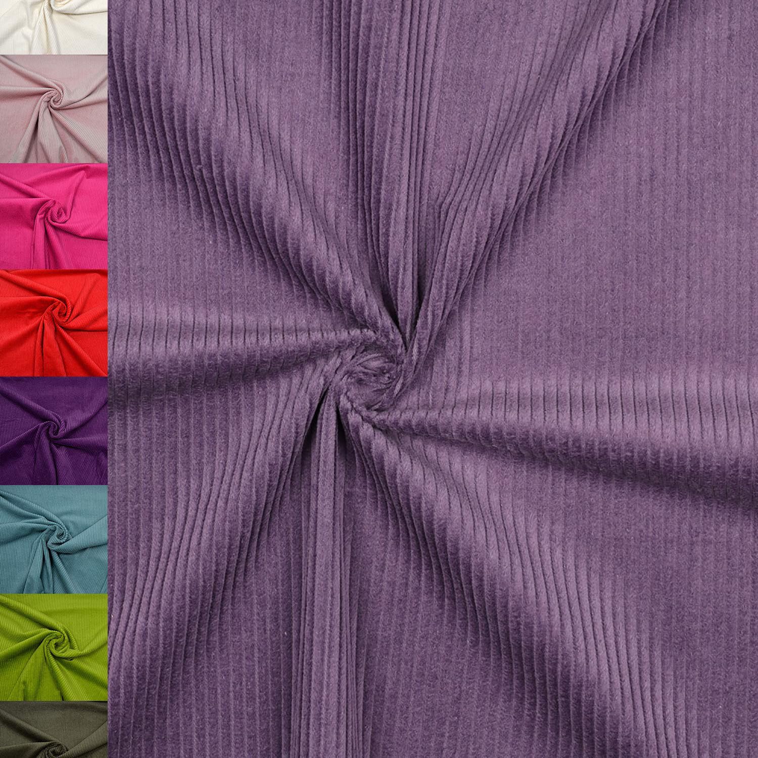 MAGAM-Stoffe Yanis Breitcord Cordstoff 100% Baumwolle Bekleidung Möbel Meterware 50cm (01. Warm gelb)