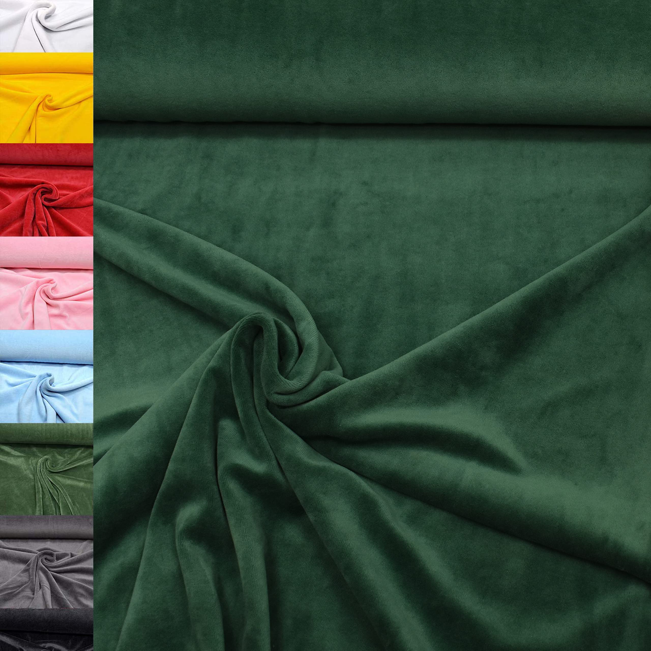 MAGAM-Stoffe Stella Nicki Stoff uni Oeko-Tex Meterware 50cm (32. Schwarz)