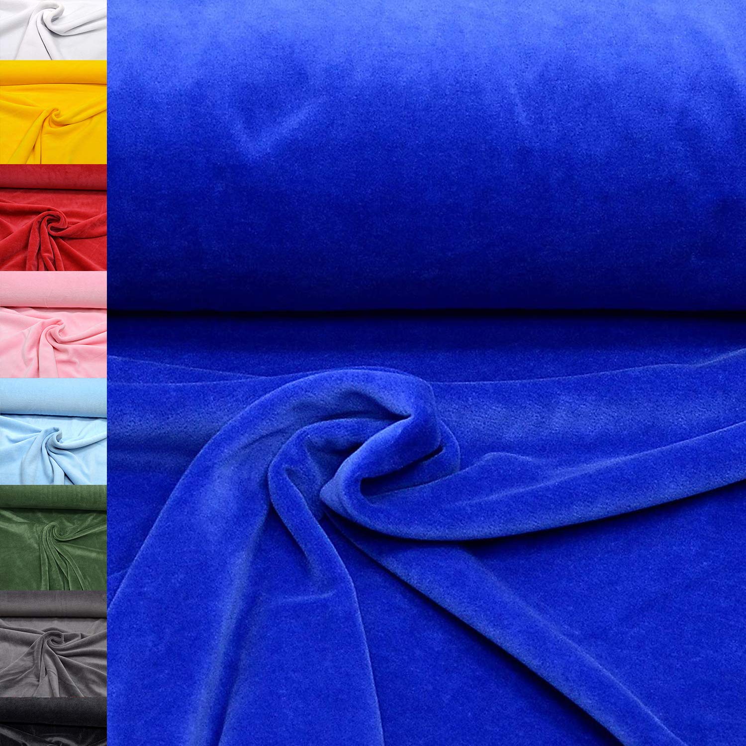 MAGAM-Stoffe Stella Nicki Stoff uni Oeko-Tex Meterware 50cm (32. Schwarz)