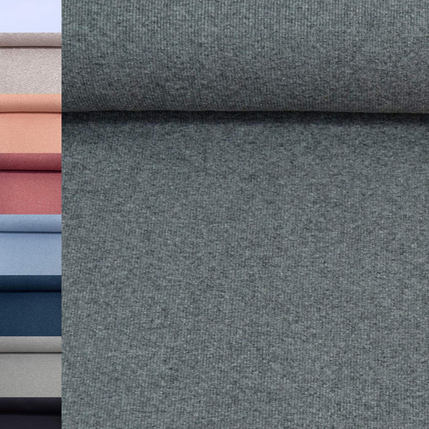 MAGAM-Stoffe Laura Bündchenstoff Grobstrick uni Bio Meterware 50cm (08. Alt Mint)