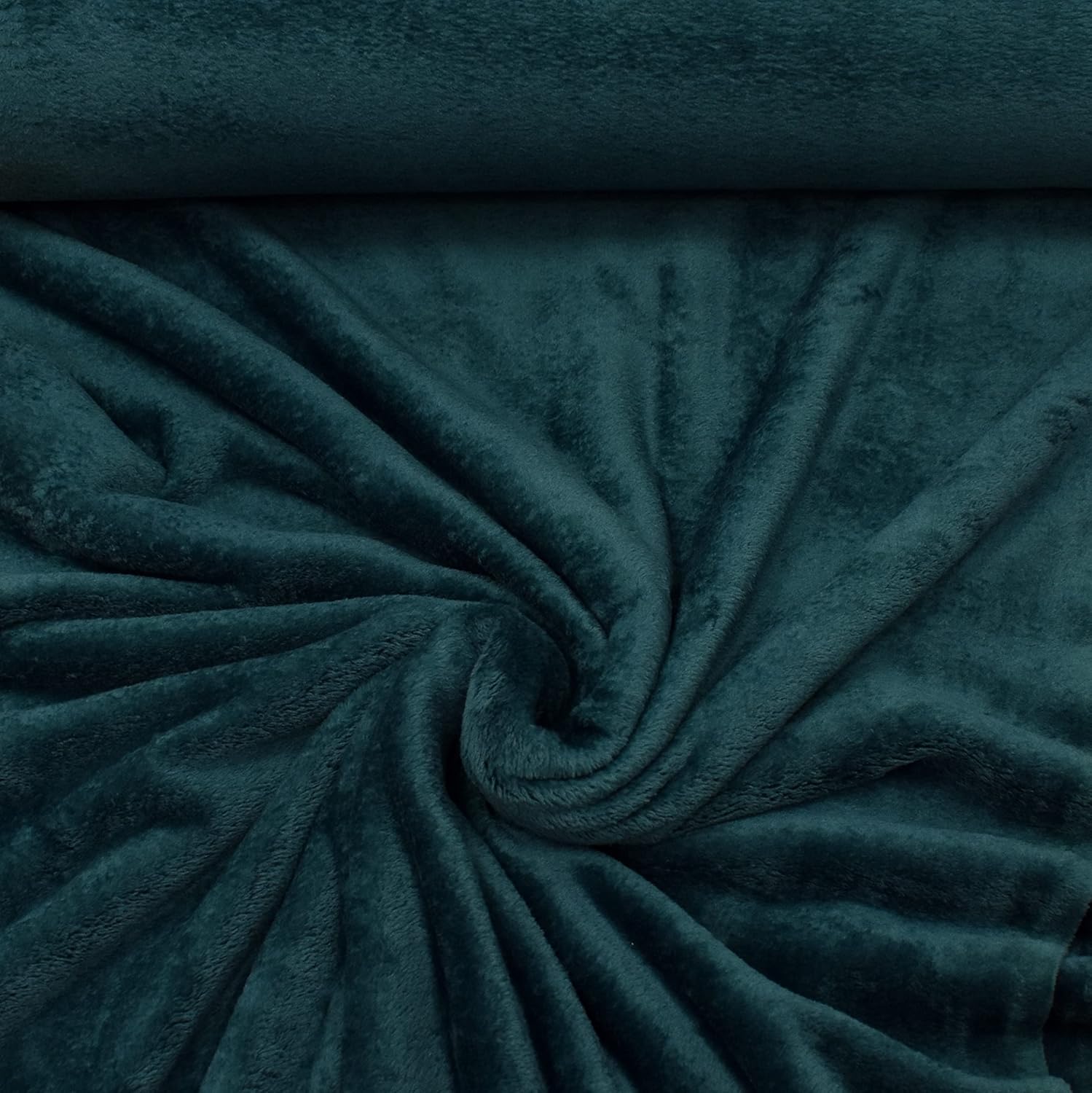 MAGAM-Stoffe Paula Fleece Stoff Uni Antipilling Meterware 50cm (07. Dunkelgrün)