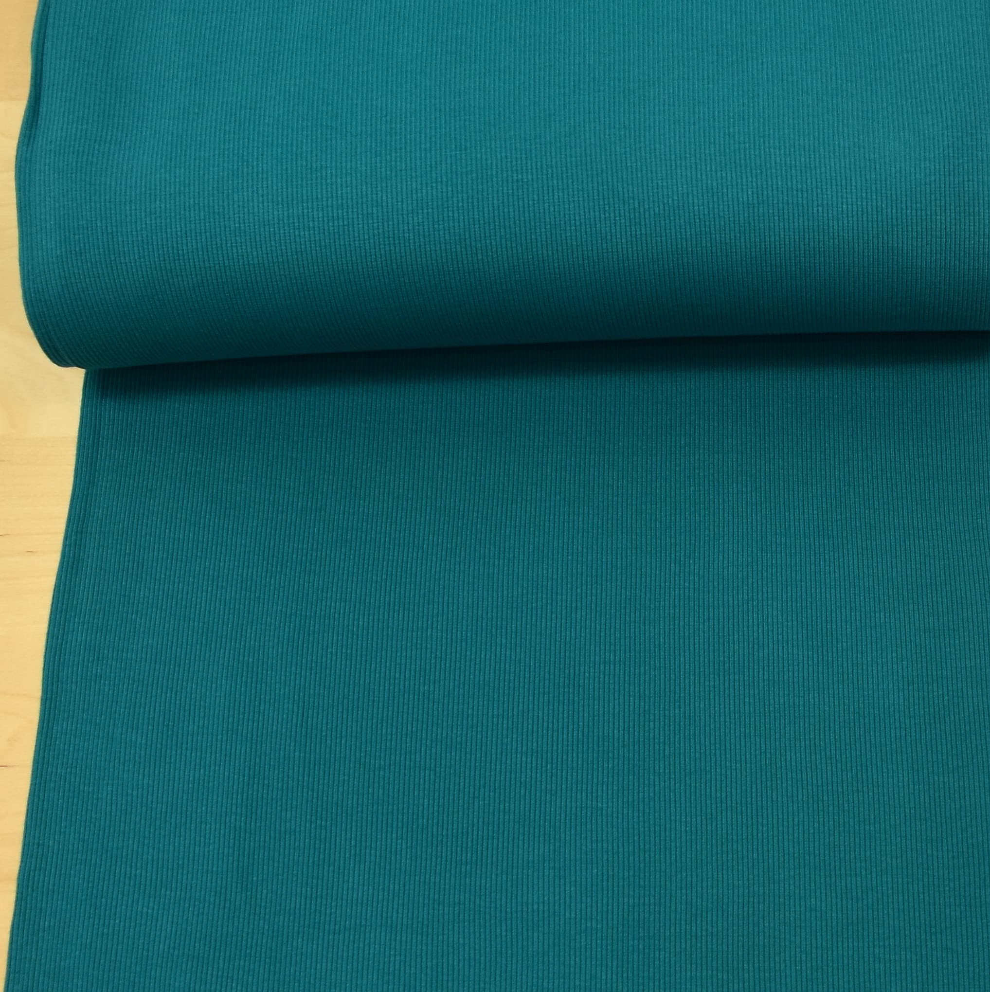 MAGAM-Stoffe Laura Bündchenstoff Grobstrick uni Bio Meterware 50cm (08. Alt Mint)