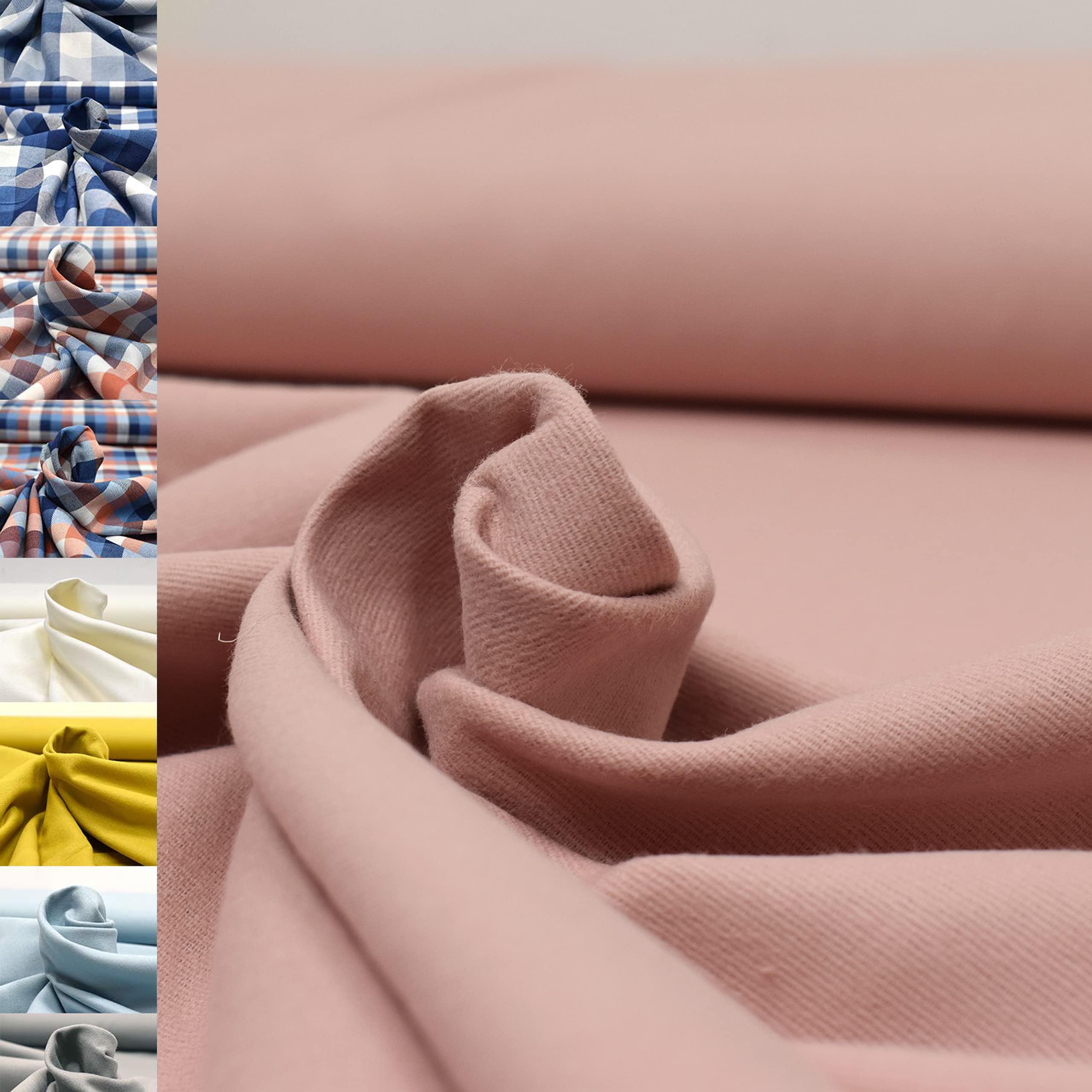 MAGAM-Stoffe Aberdeen Mode Stoff Denim Jeans Flanell Meterware 50cm (Dino weiß)