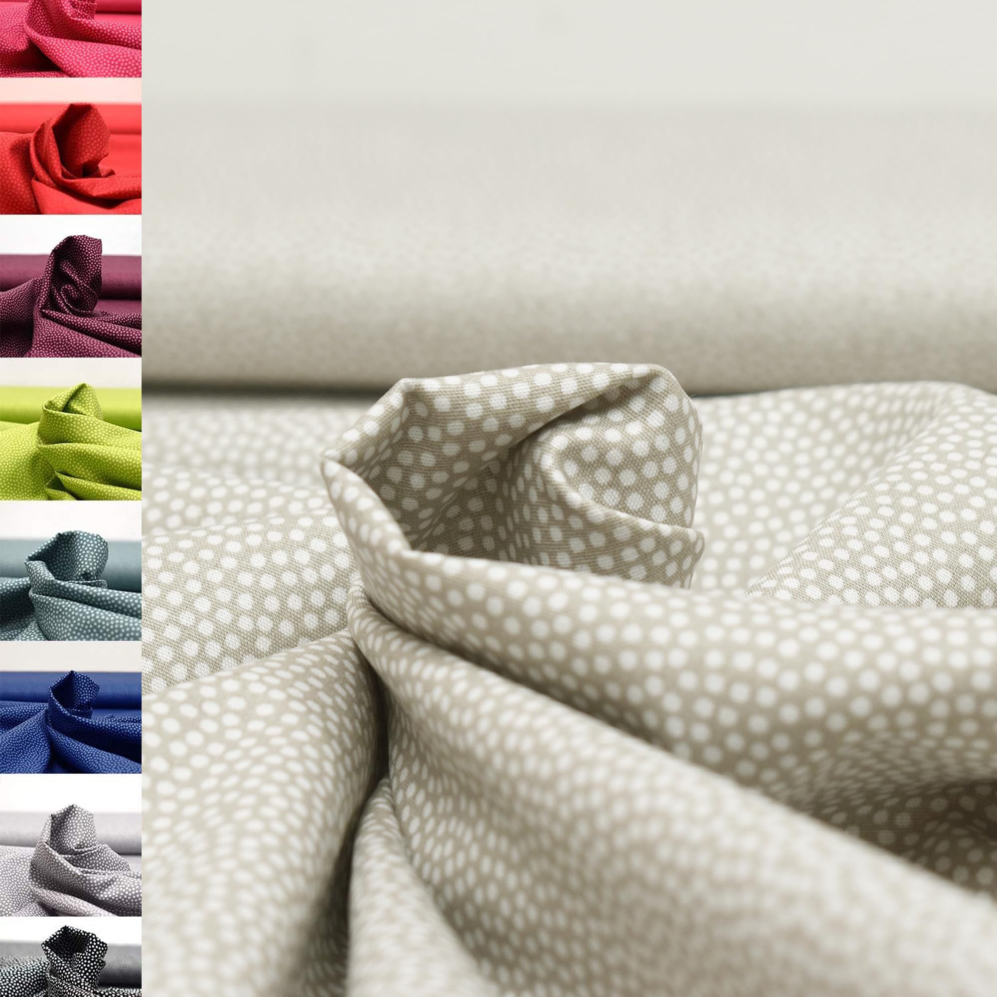 MAGAM-Stoffe Keno Tupfen Baumwollstoff Oeko-Tex Meterware 50cm (02. Orange)