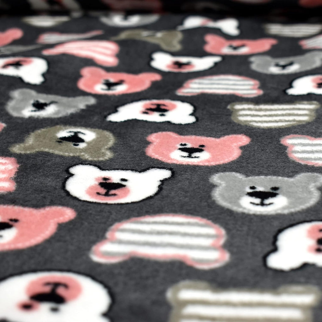 MAGAM-Stoffe Simon Bär Wellness Fleece Stoff Meterware 50cm (Dunkelgrau)