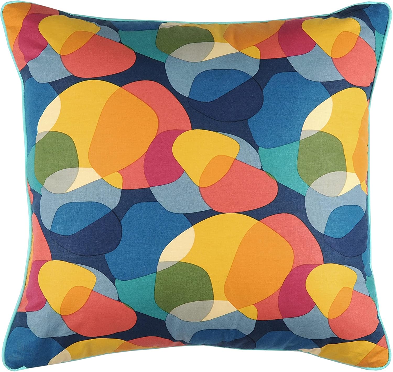 MAGAM-Stoffe Sixties Baumwollstoff Oeko-Tex Meterware 50cm (Dunkelblau-Petrol)