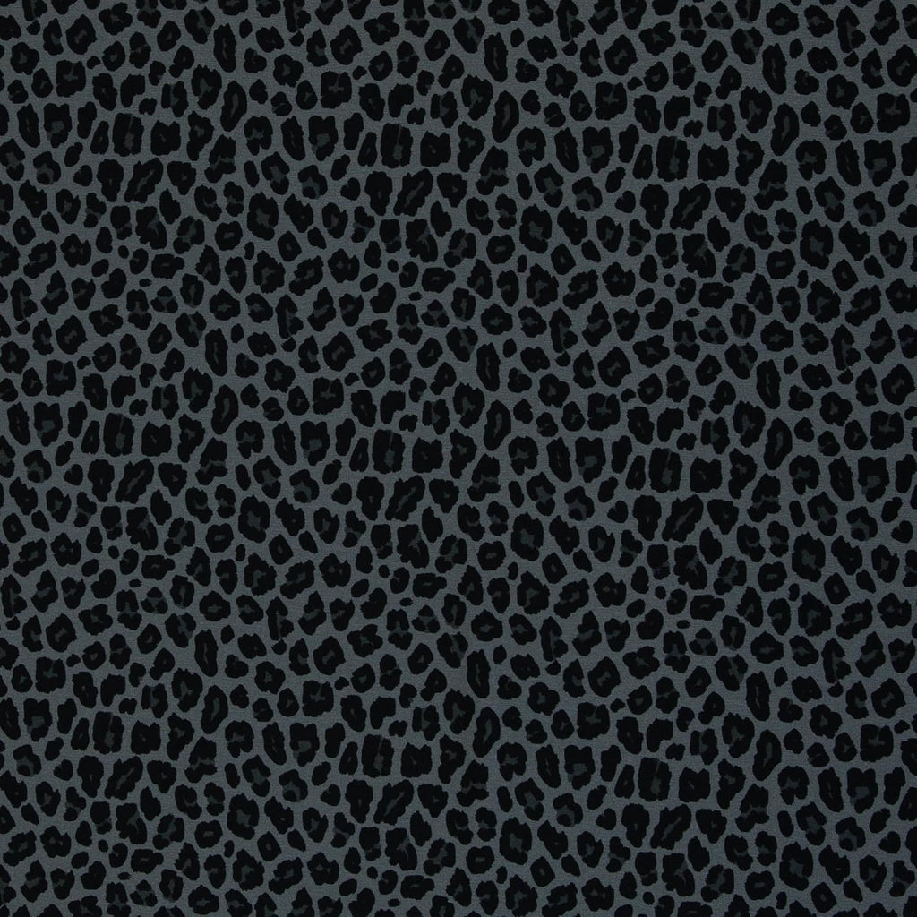 MAGAM-Stoffe Hey Leo Jersey Stoff Leo-Look Leoparden-Muster OEKO-TEX Meterware 50cm (Dunkelgrau)