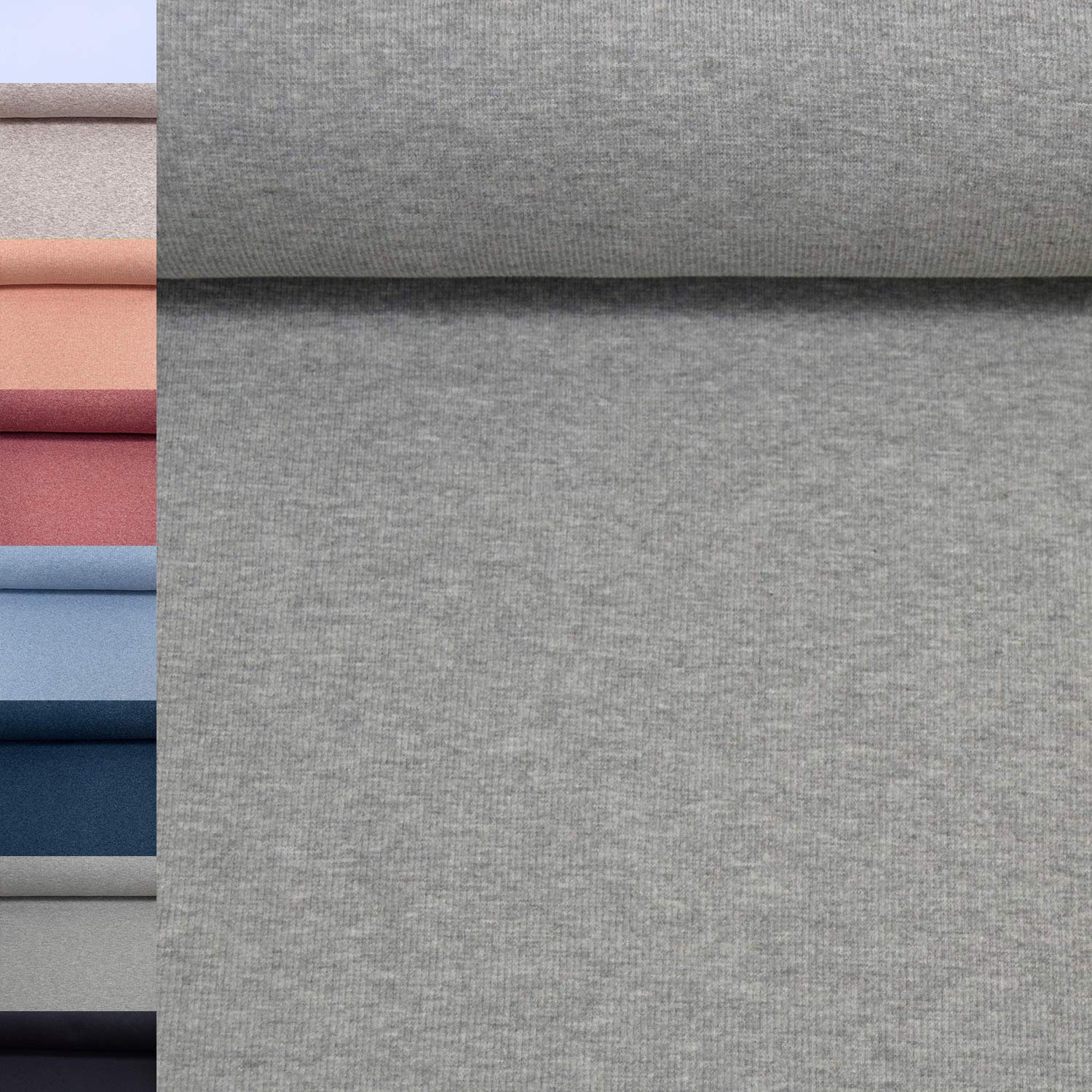 MAGAM-Stoffe Laura Bündchenstoff Grobstrick uni Bio Meterware 50cm (08. Alt Mint)