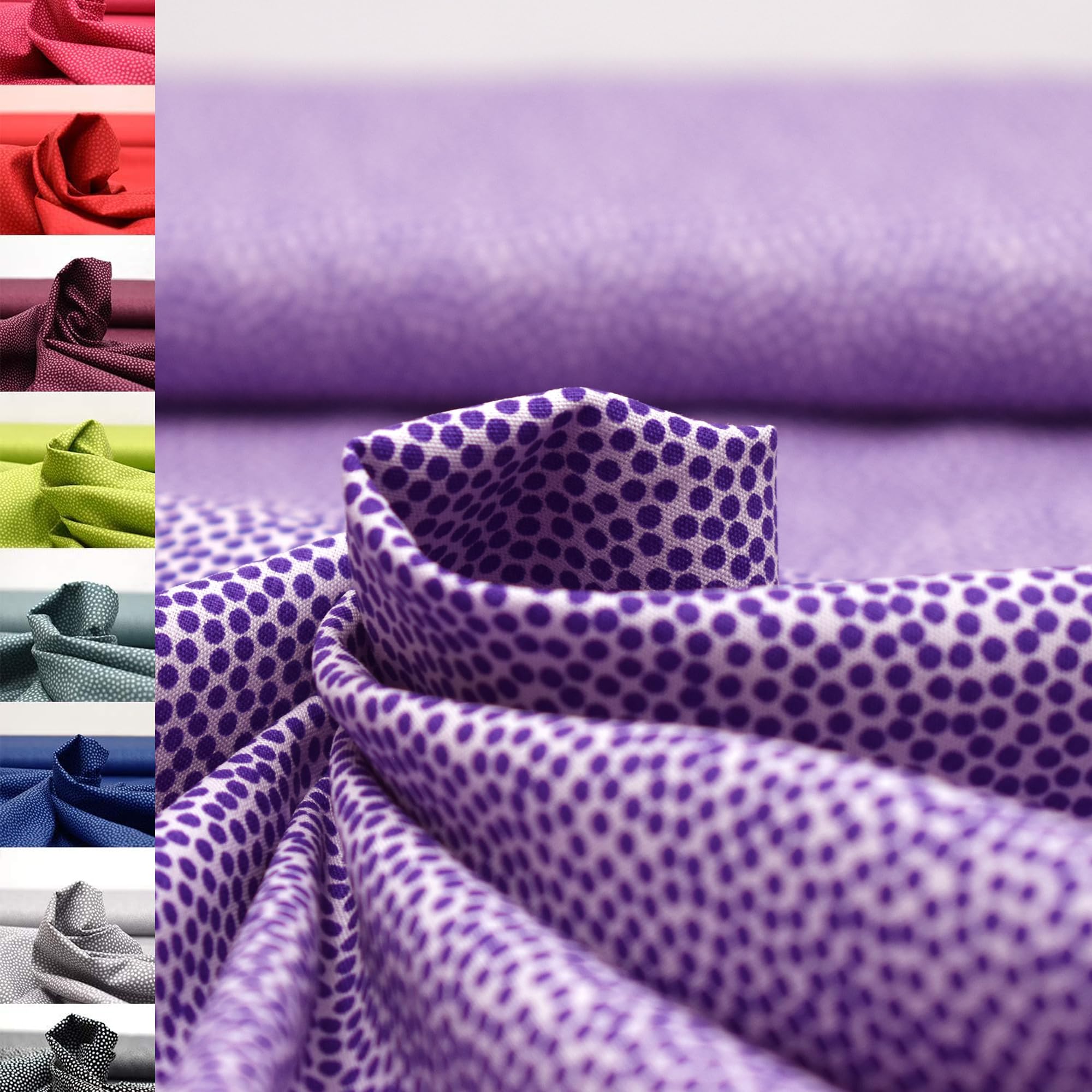 MAGAM-Stoffe Keno Tupfen Baumwollstoff Oeko-Tex Meterware 50cm (02. Orange)