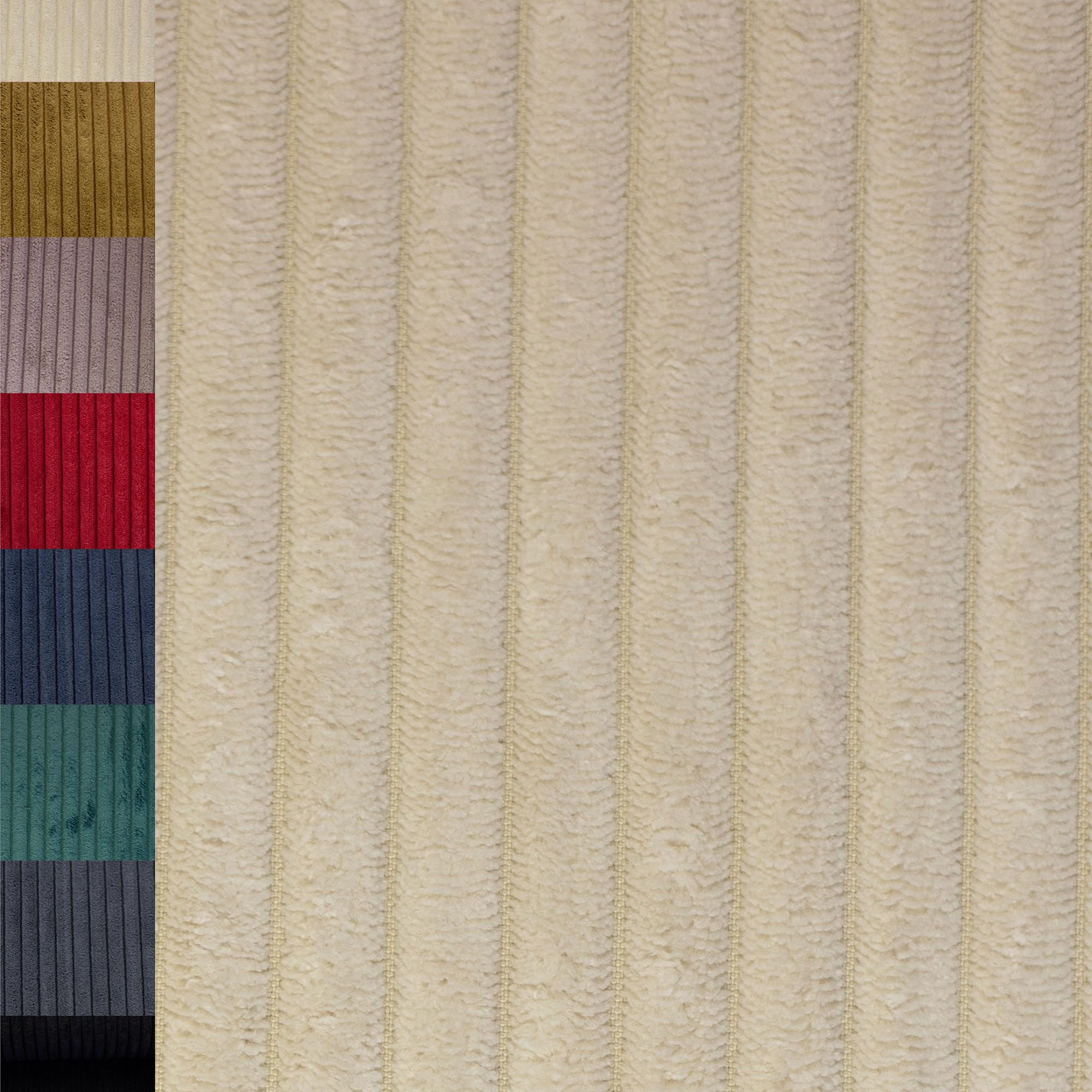 MAGAM-Stoffe Wien Samtcord Deko Polster Taschen Kleidung Breitcord Meterware ab 50cm (15. Petrol dunkel)