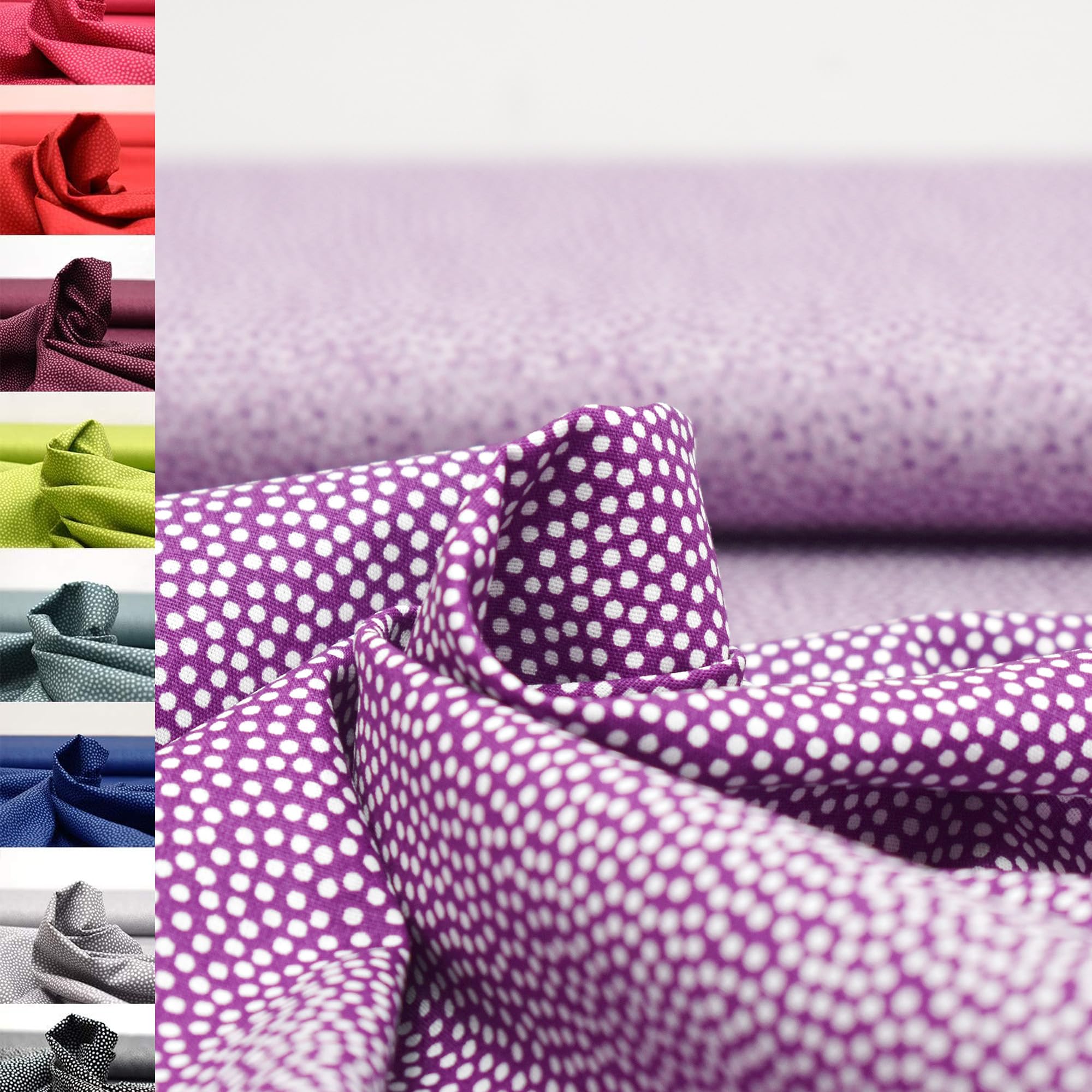 MAGAM-Stoffe Keno Tupfen Baumwollstoff Oeko-Tex Meterware 50cm (02. Orange)