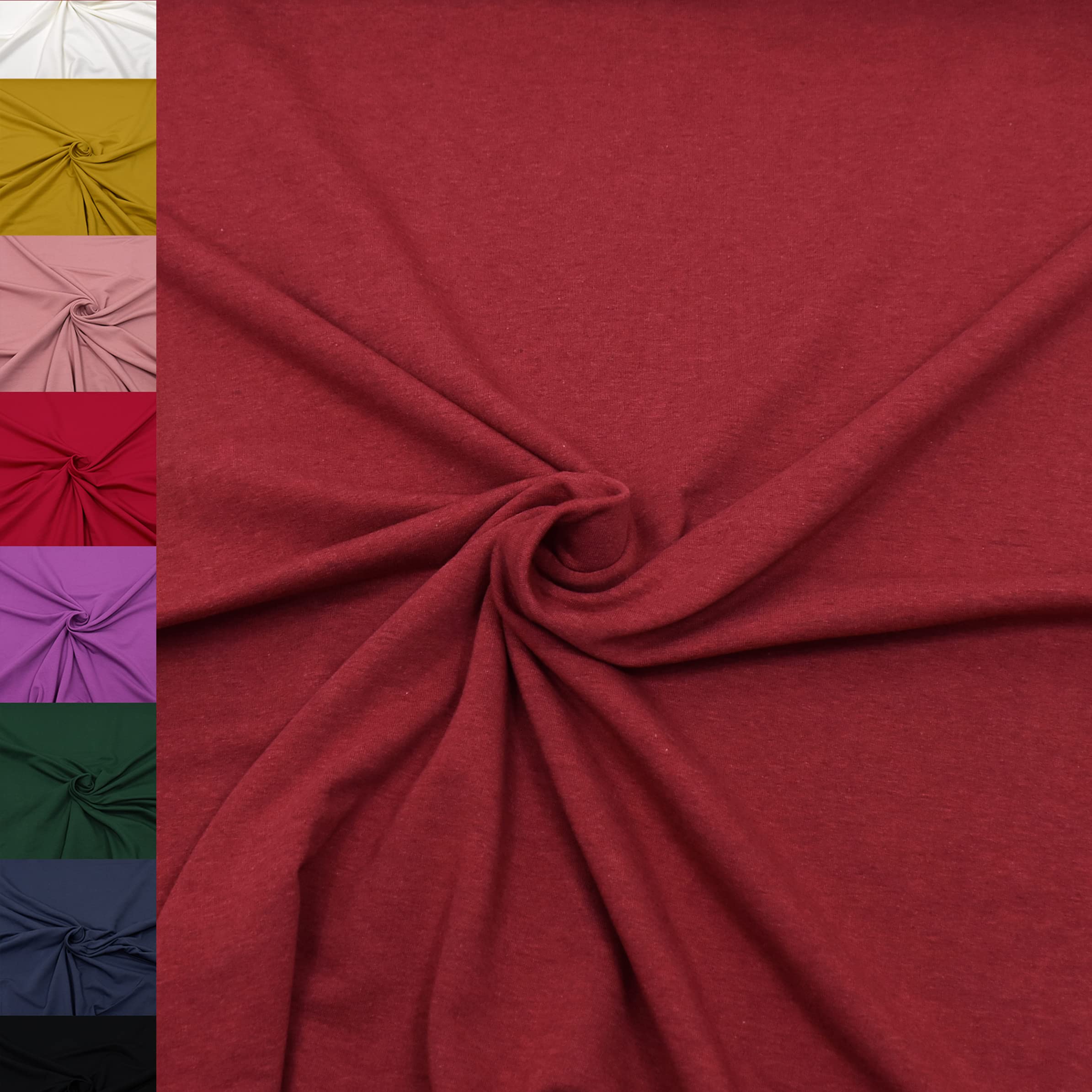 MAGAM-Stoffe Theo French Terry uni Sweat Stoff Oeko-Tex Meterware 50cm (26. Beige)