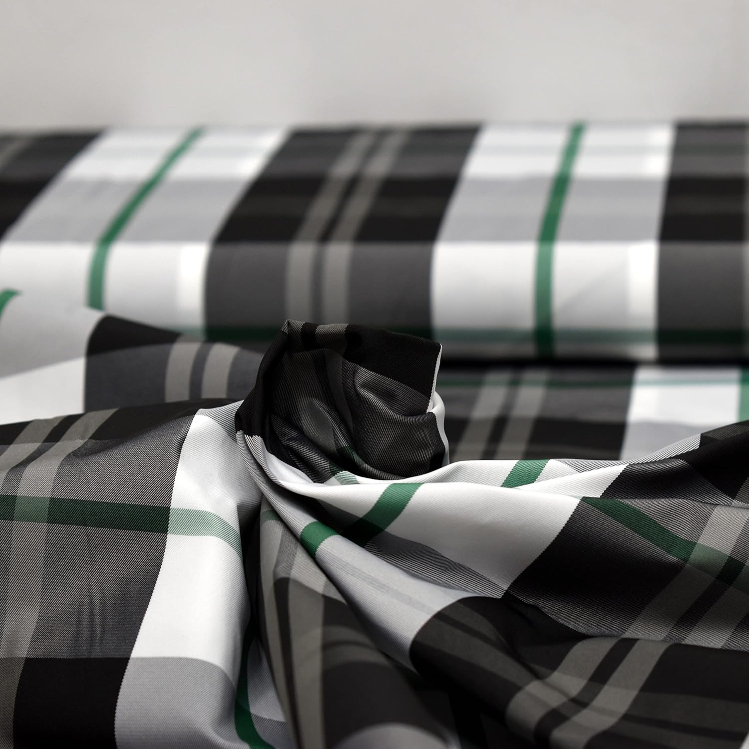 MAGAM-Stoffe Liam Futterstoff Segeltuch Outdoor Stoff Meterware 50cm (Streifen grün)