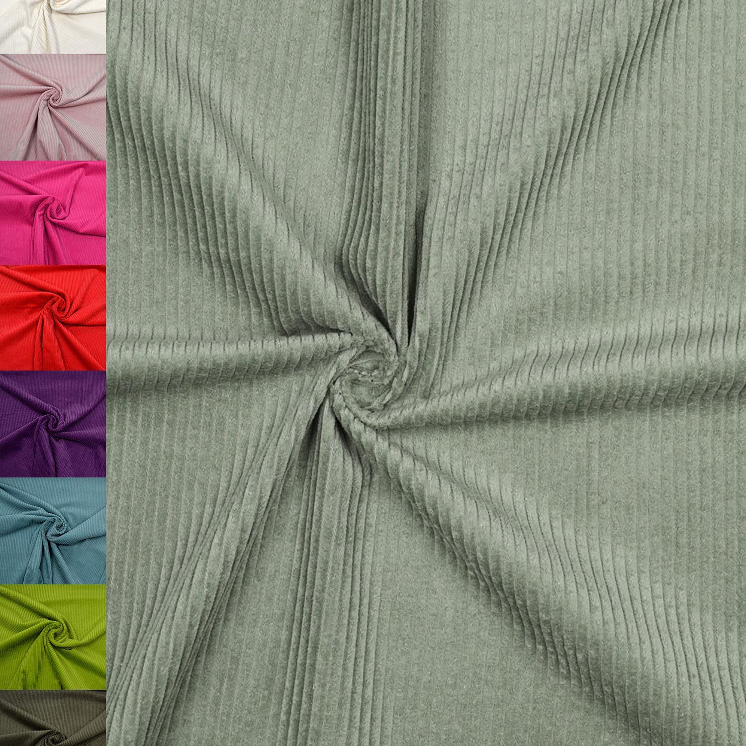 MAGAM-Stoffe Yanis Breitcord Cordstoff 100% Baumwolle Bekleidung Möbel Meterware 50cm (01. Warm gelb)