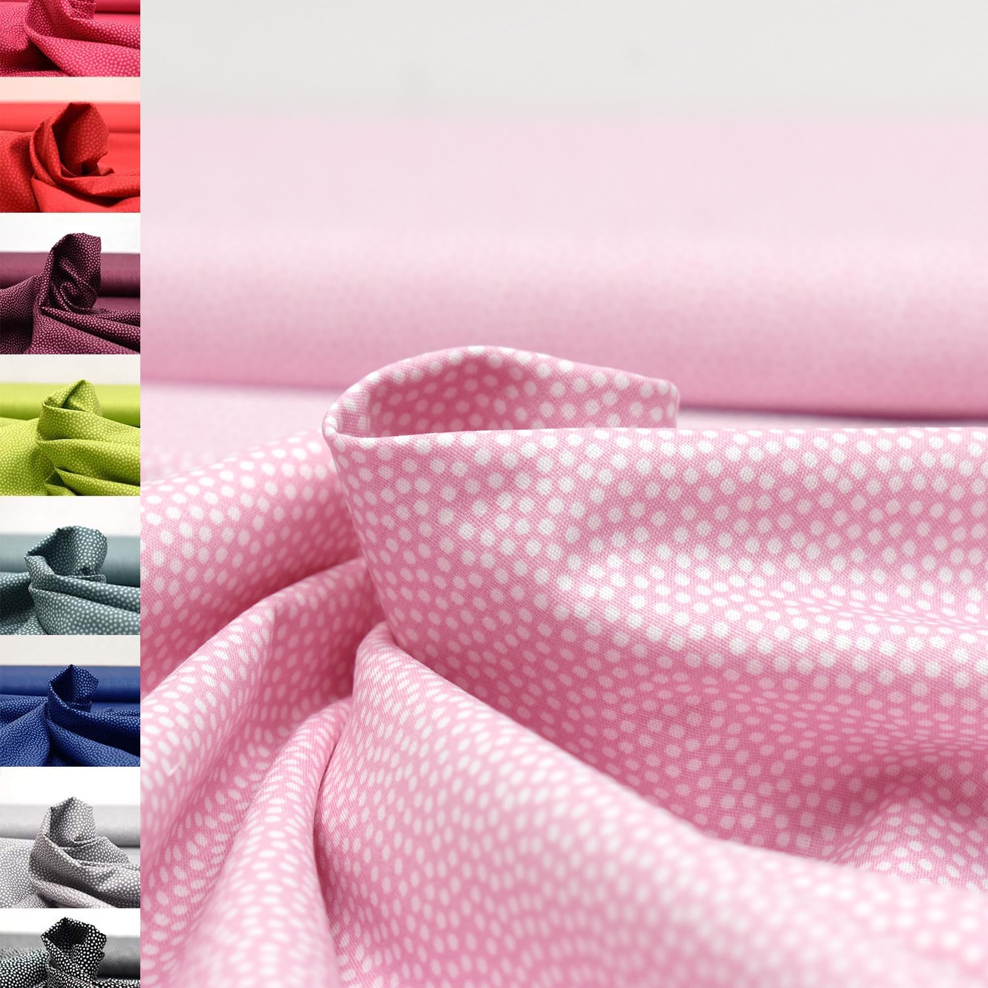 MAGAM-Stoffe Keno Tupfen Baumwollstoff Oeko-Tex Meterware 50cm (02. Orange)