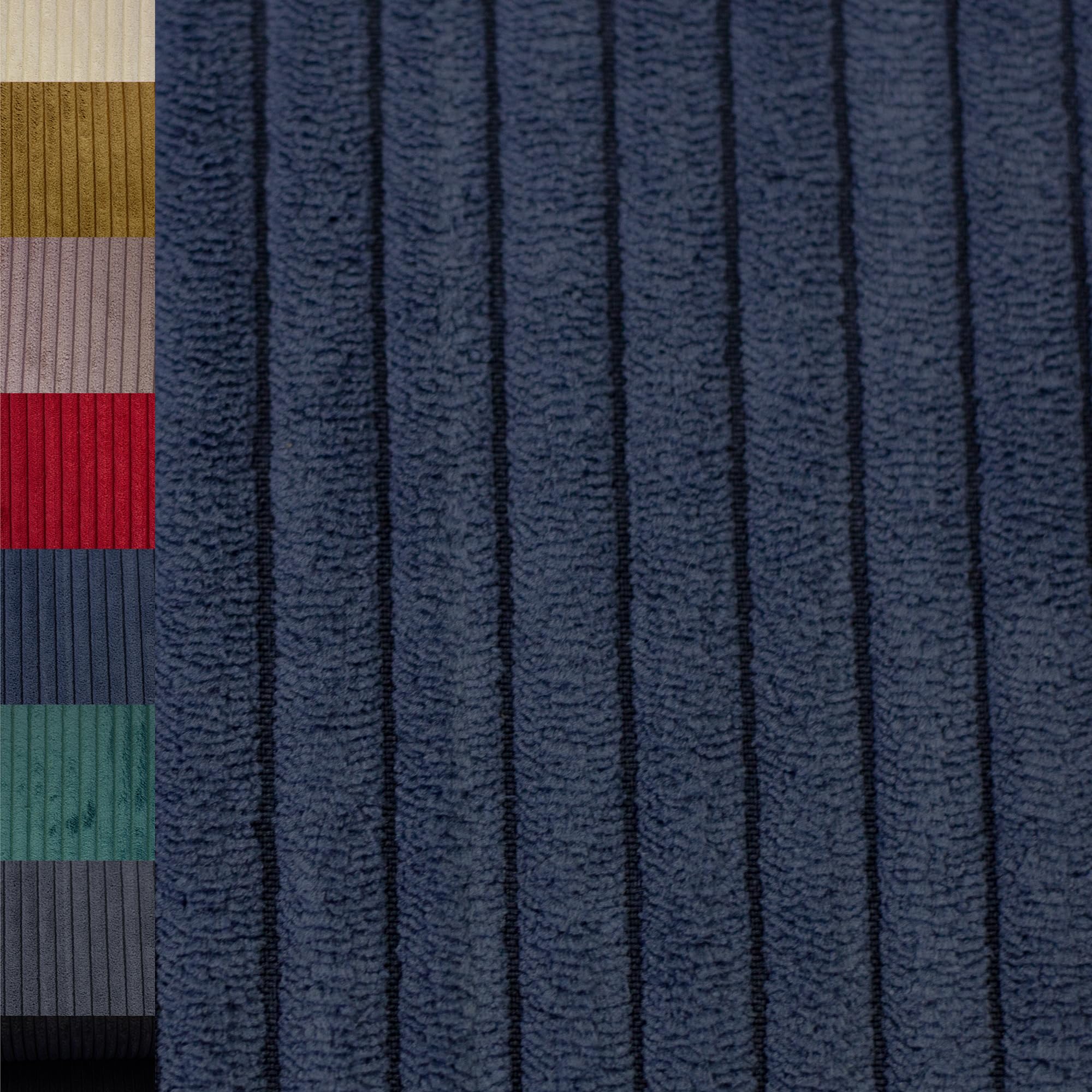 MAGAM-Stoffe Wien Samtcord Deko Polster Taschen Kleidung Breitcord Meterware ab 50cm (15. Petrol dunkel)