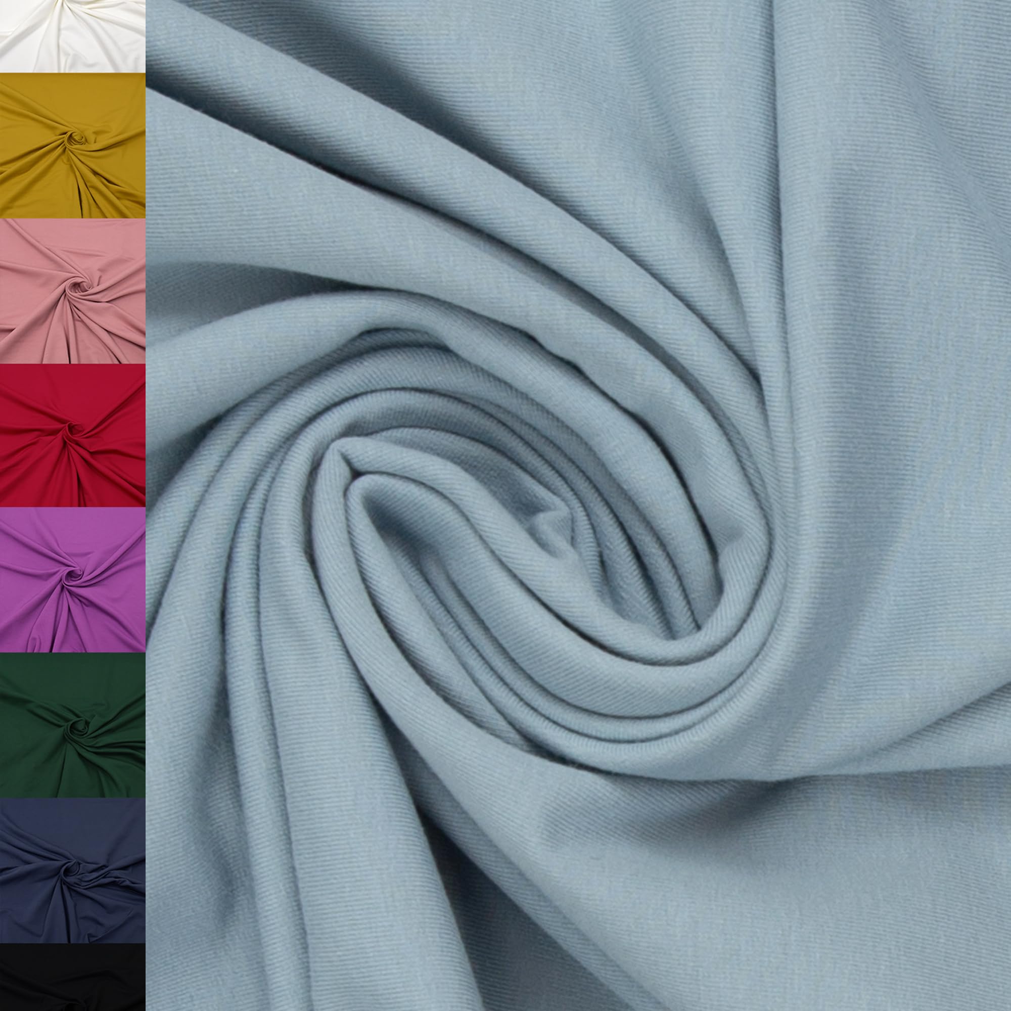 MAGAM-Stoffe Finn Jersey Stoff uni Oeko-Tex Meterware 50cm (29. Dunkelgrau)