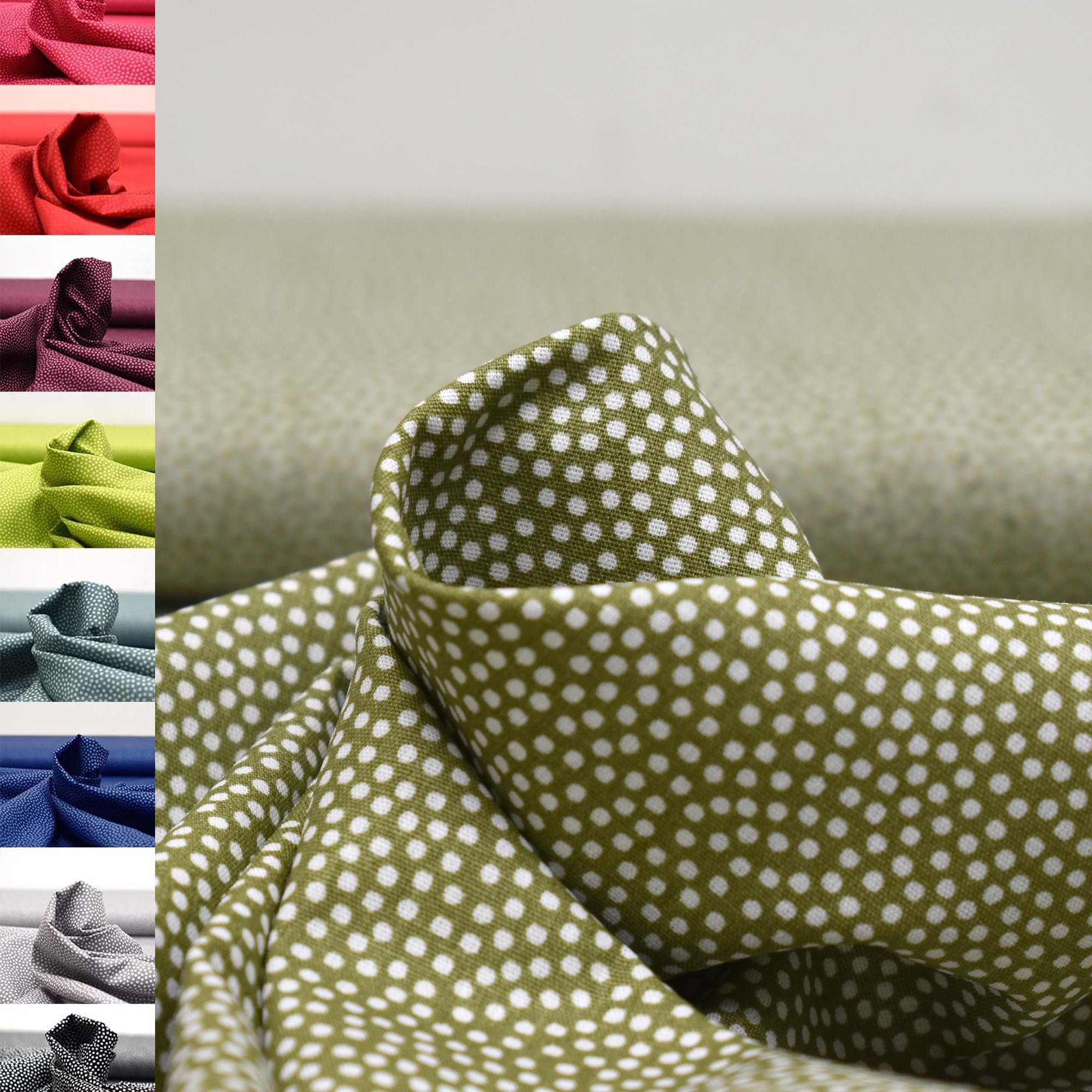 MAGAM-Stoffe Keno Tupfen Baumwollstoff Oeko-Tex Meterware 50cm (02. Orange)