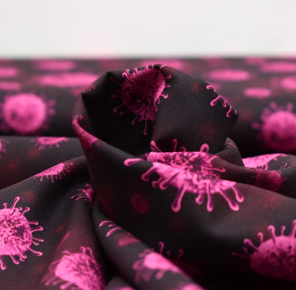 MAGAM-Stoffe Tomke Baumwollstoff Kinderstoff Oeko-Tex Meterware 50cm (Virus pink)