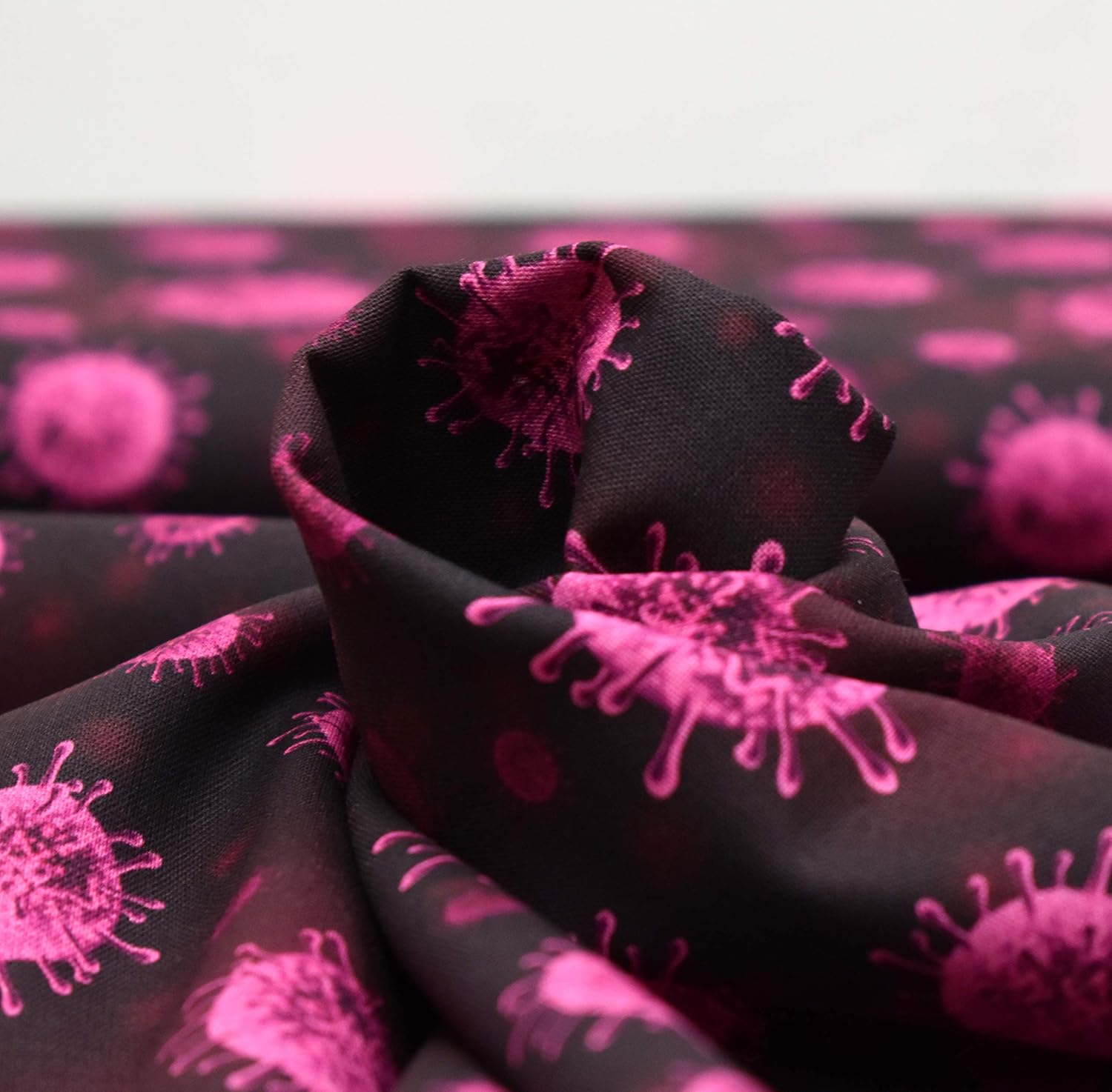 MAGAM-Stoffe Tomke Baumwollstoff Kinderstoff Oeko-Tex Meterware 50cm (Virus pink)