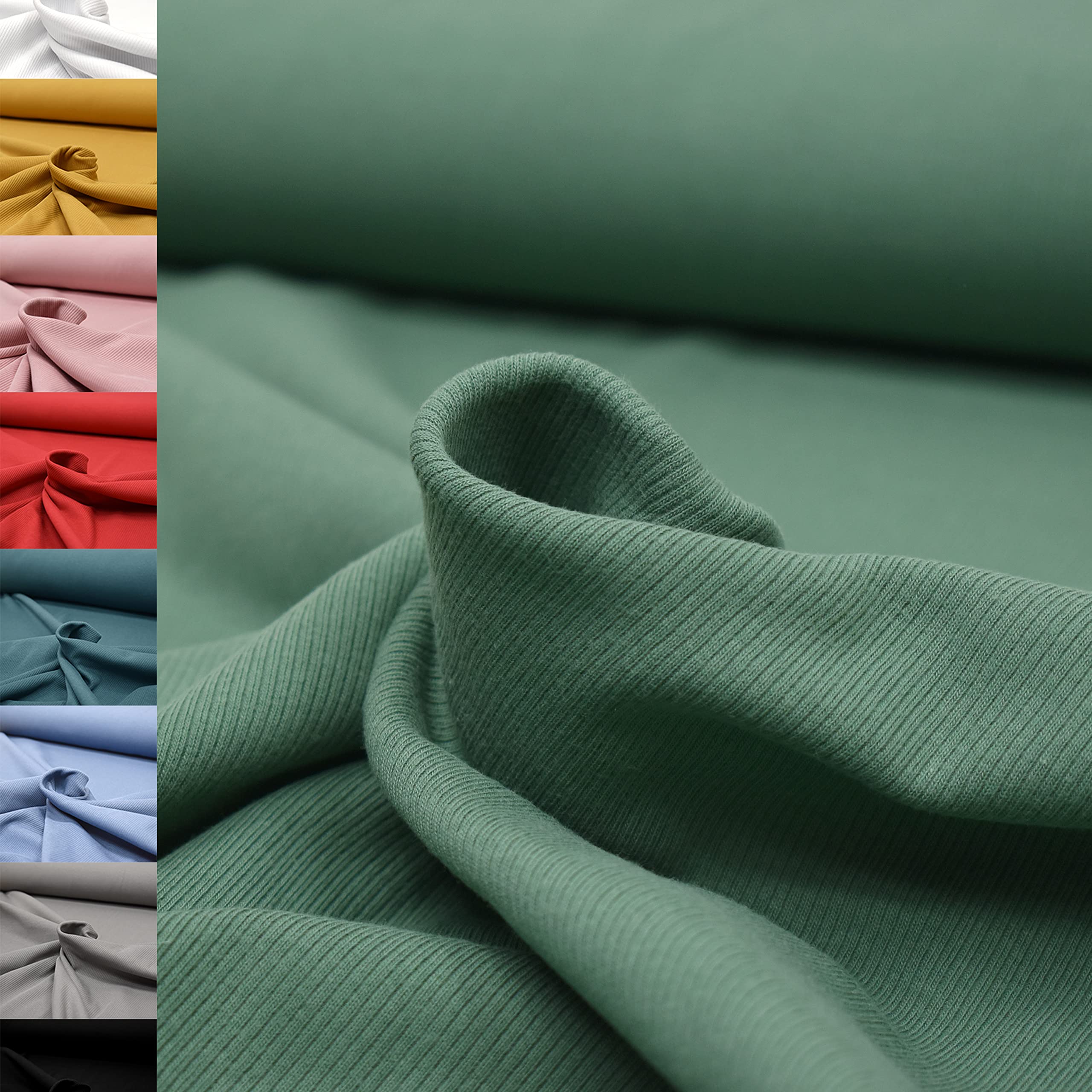 MAGAM-Stoffe Matteo Rippen Jersey Mode Stoff Meterware 50cm (Fiona Blümchen lila)