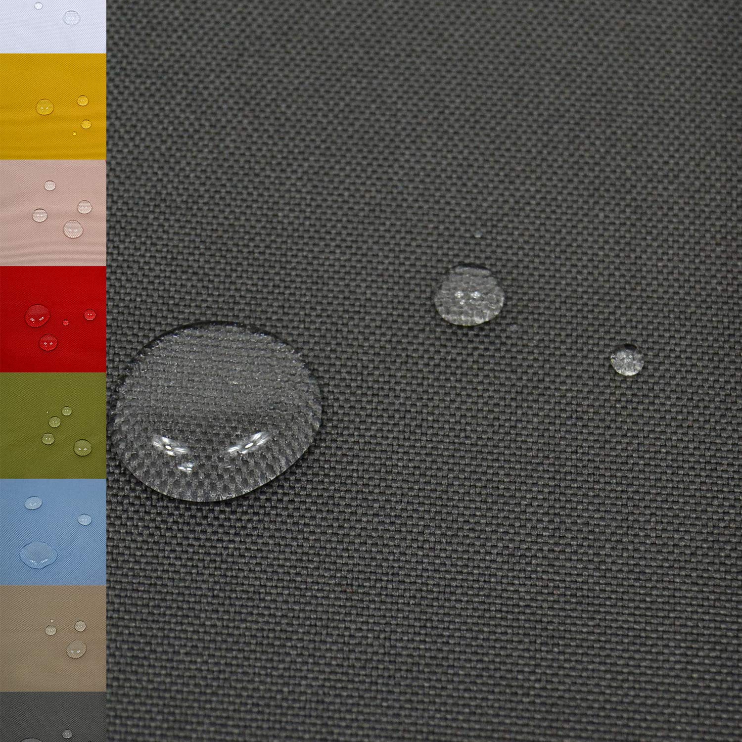 MAGAM-Stoffe Malte Outdoor Stoff Planenstoff Zeltstoff Reißfest Wasserdicht Meterware 50cm (Exklusiv Grau)