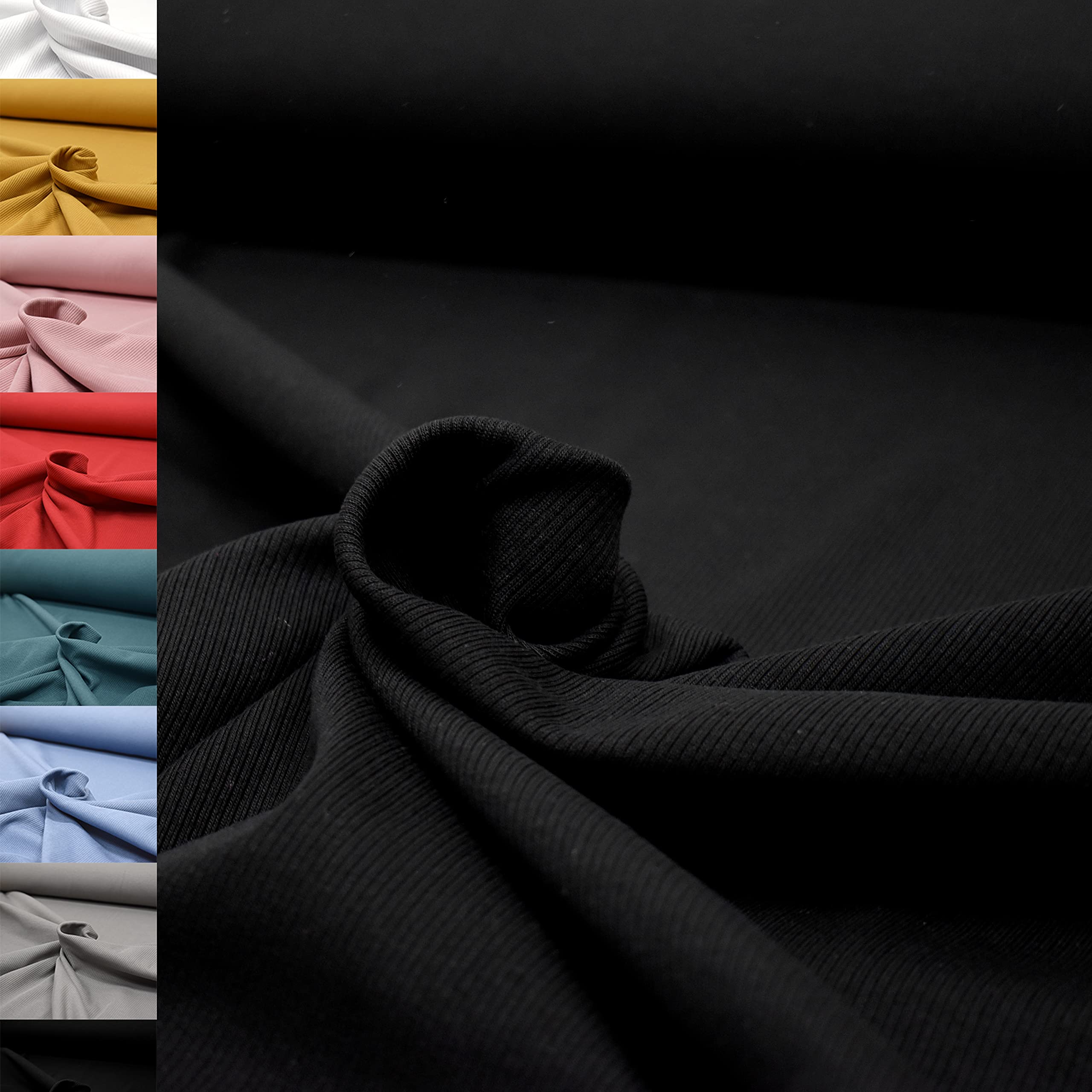 MAGAM-Stoffe Matteo Rippen Jersey Mode Stoff Meterware 50cm (Fiona Blümchen lila)