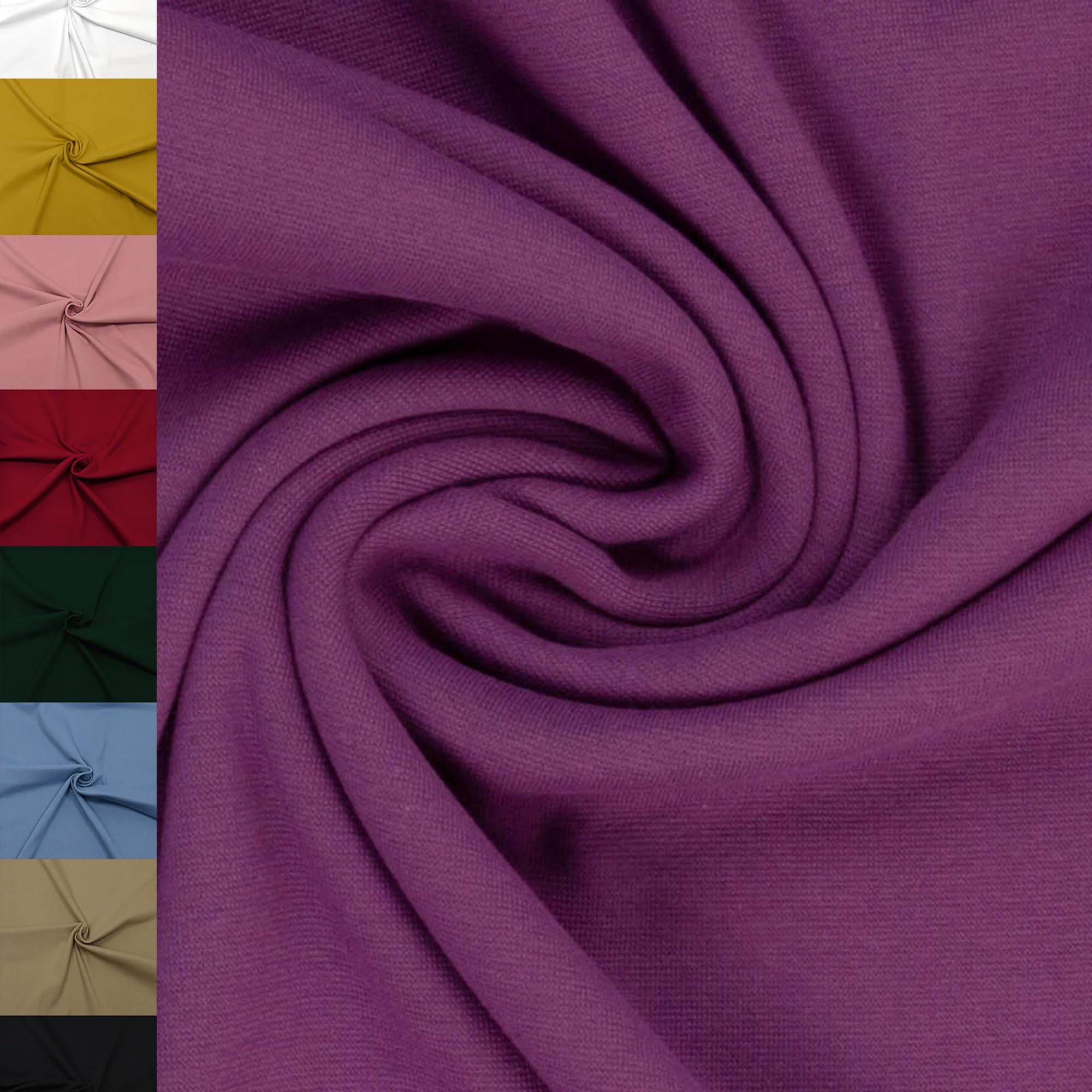 MAGAM-Stoffe Noah Bündchenstoff Feinstrick uni Oeko-Tex Meterware 50cm (18. Aqua türkis)