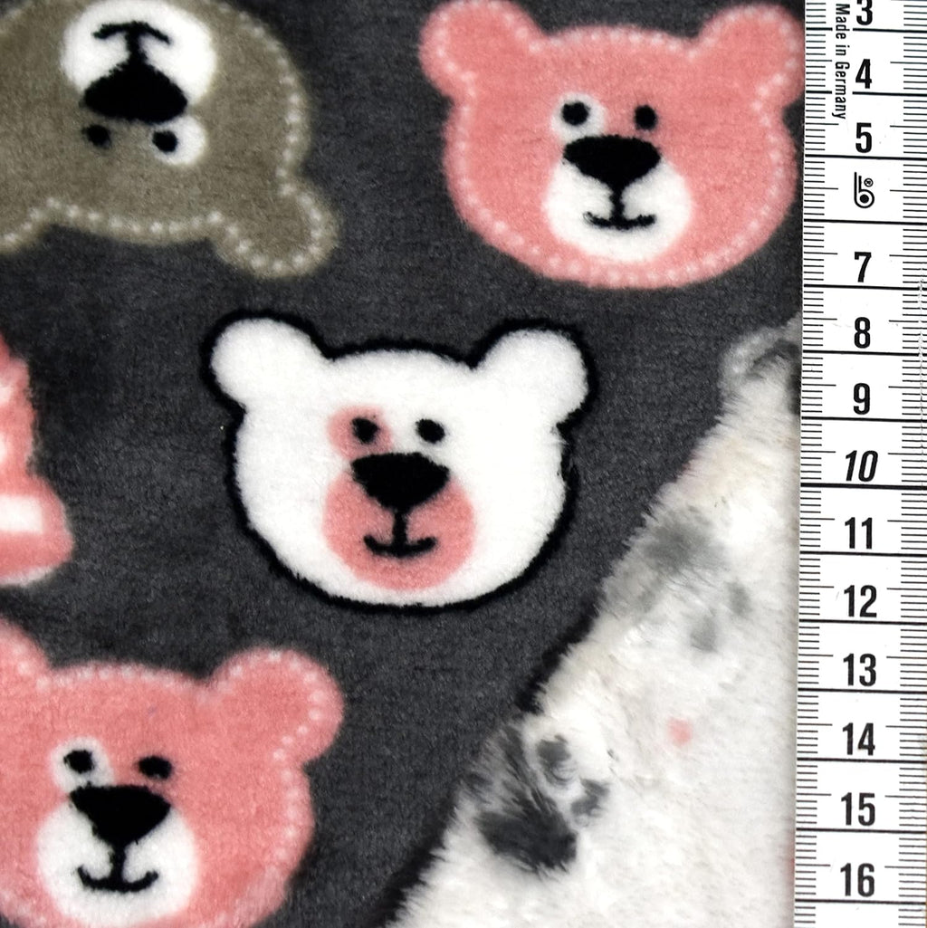 MAGAM-Stoffe Simon Bär Wellness Fleece Stoff Meterware 50cm (Dunkelgrau)