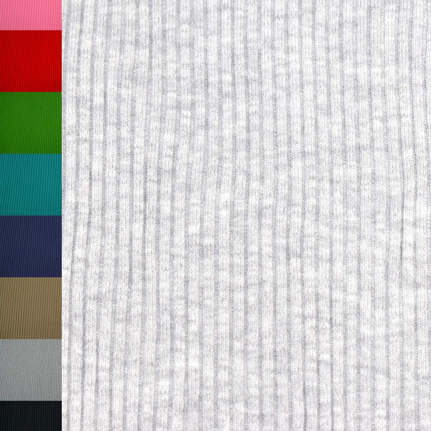 MAGAM-Stoffe Charly Schwerer Bündchenstoff Grobstrick uni Oeko-Tex Meterware 50cm (04. Gras-Grün)