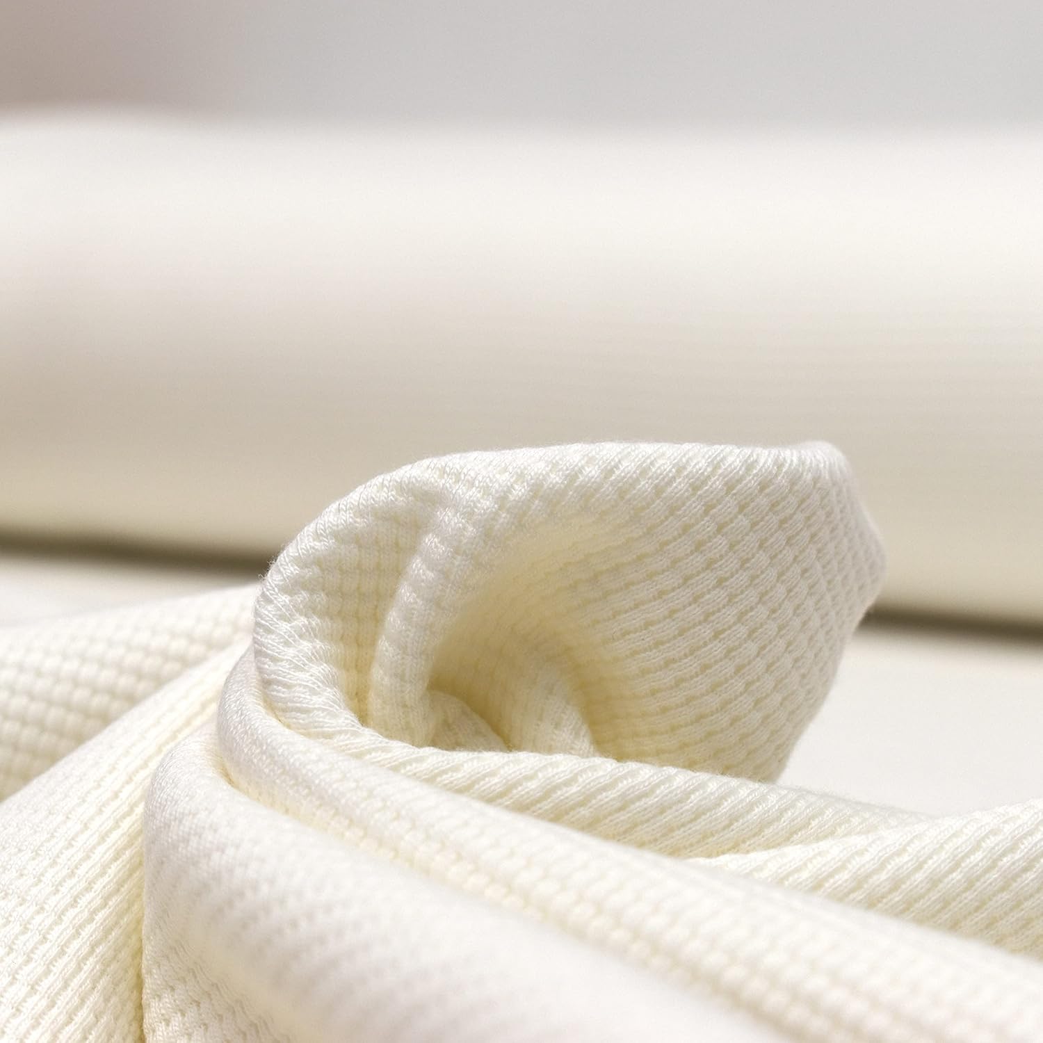 MAGAM-Stoffe Benny Waffeljersey Waffel Stoff 100% Baumwolle Oeko-Tex Meterware 50cm (01. Natur)