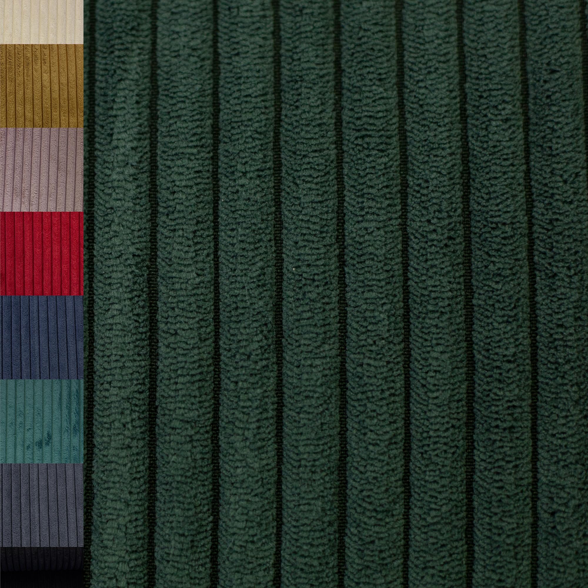 MAGAM-Stoffe Wien Samtcord Deko Polster Taschen Kleidung Breitcord Meterware ab 50cm (15. Petrol dunkel)