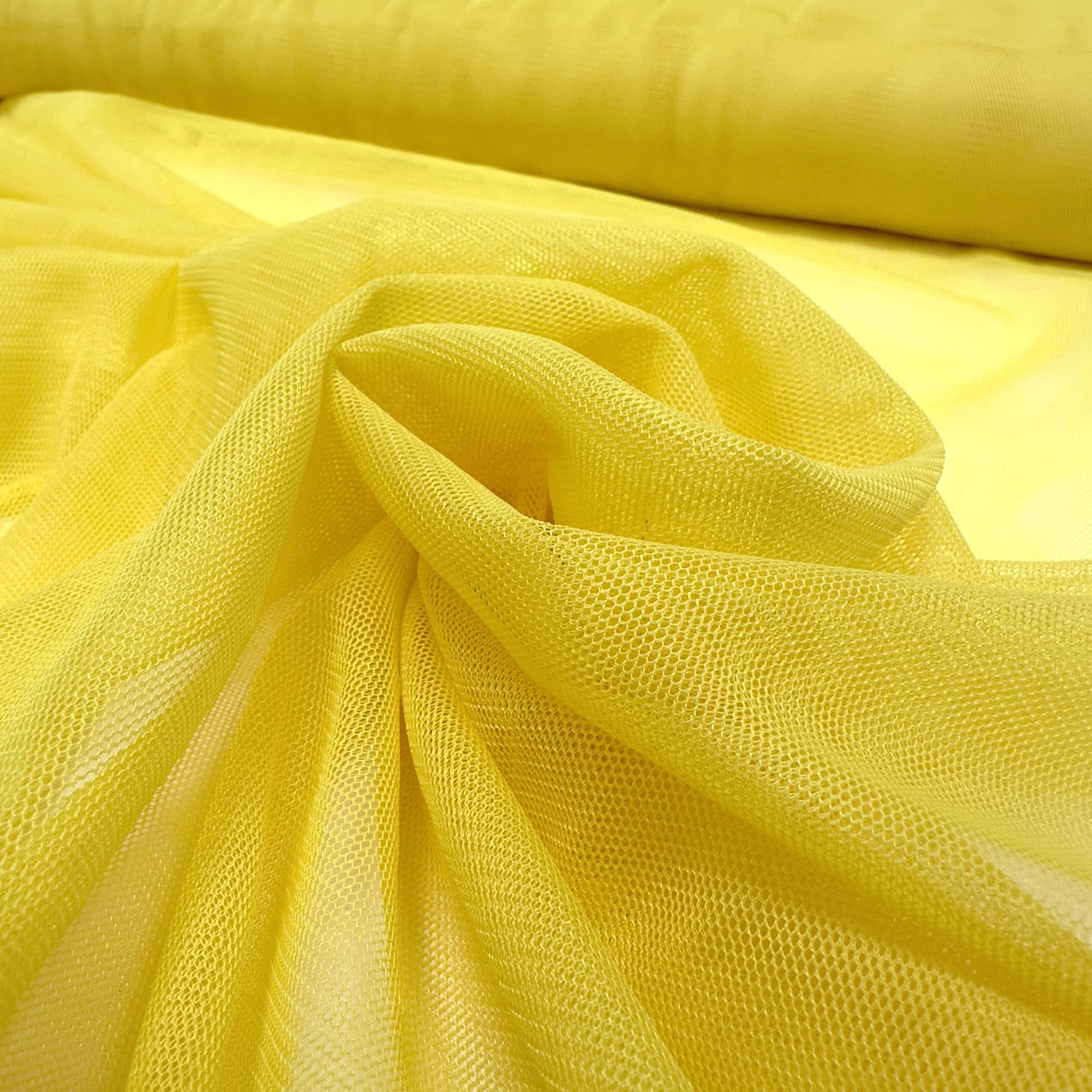 MAGAM-Stoffe Jasmin weicher Tüllstoff für Bekleidung Deko Soft Tüll Meterware (Glitzer 02 natur gold)