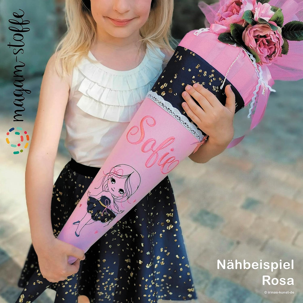 MAGAM-Stoffe Sophie Baumwollstoff Uni 100% Baumwolle Oeko-Tex Meterware 50cm (11. Rosenholz)