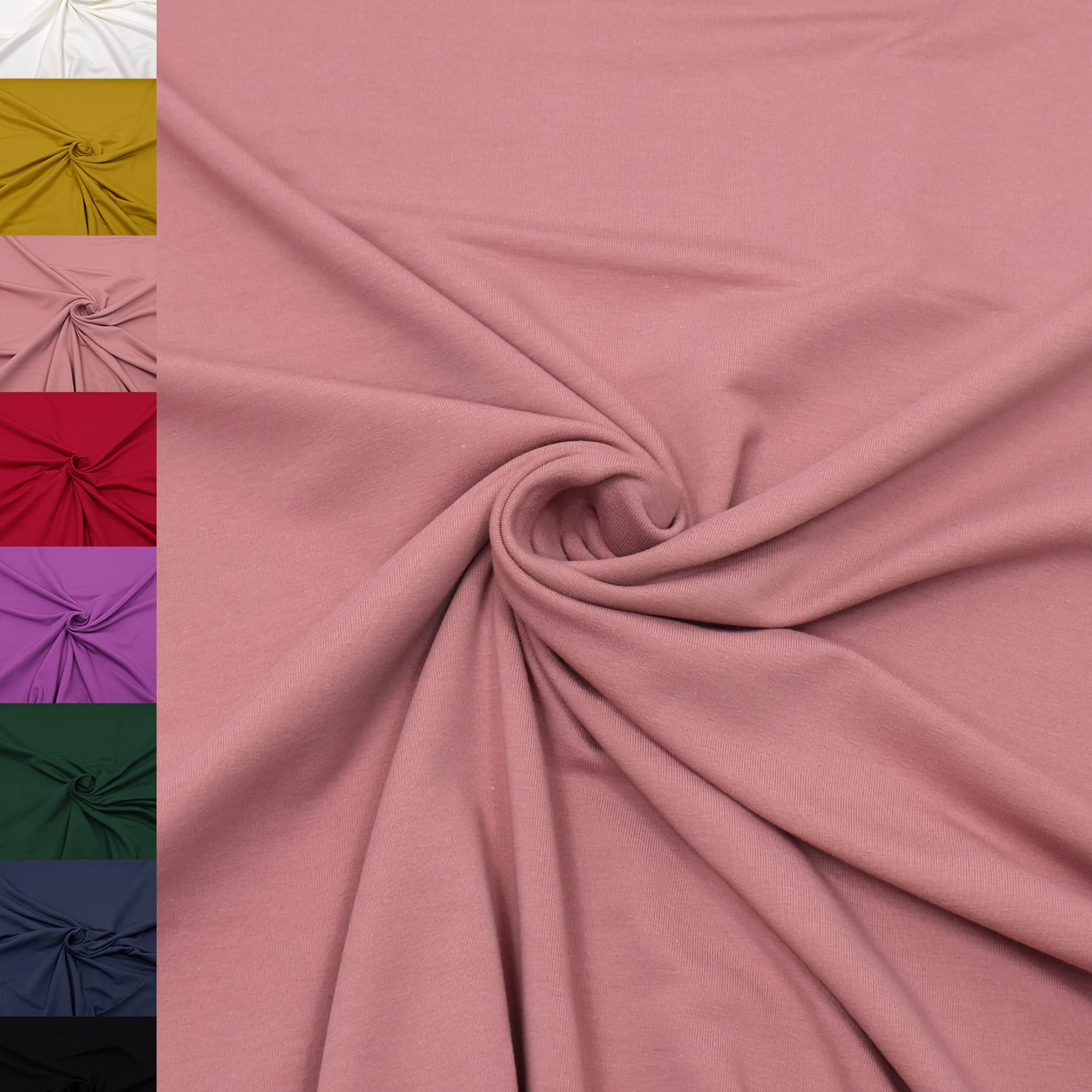 MAGAM-Stoffe Finn Jersey Stoff uni Oeko-Tex Meterware 50cm (29. Dunkelgrau)