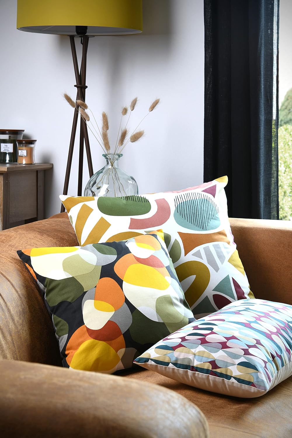 MAGAM-Stoffe Sixties Baumwollstoff Oeko-Tex Meterware 50cm (Dunkelblau-Petrol)