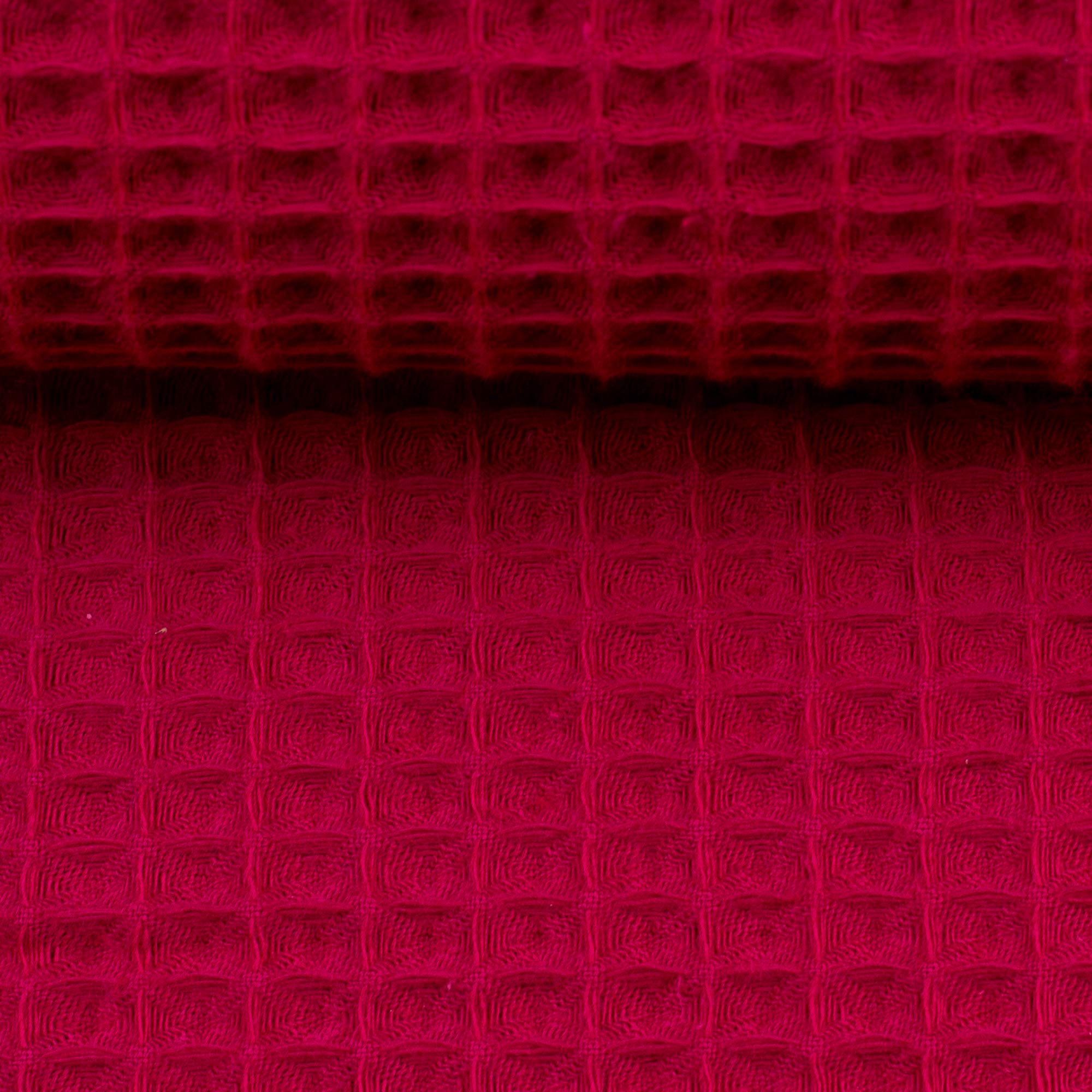 MAGAM-Stoffe Ella Waffel Stoff 100% Baumwollstoff Oeko-Tex Meterware 50cm (16. Aubergine)