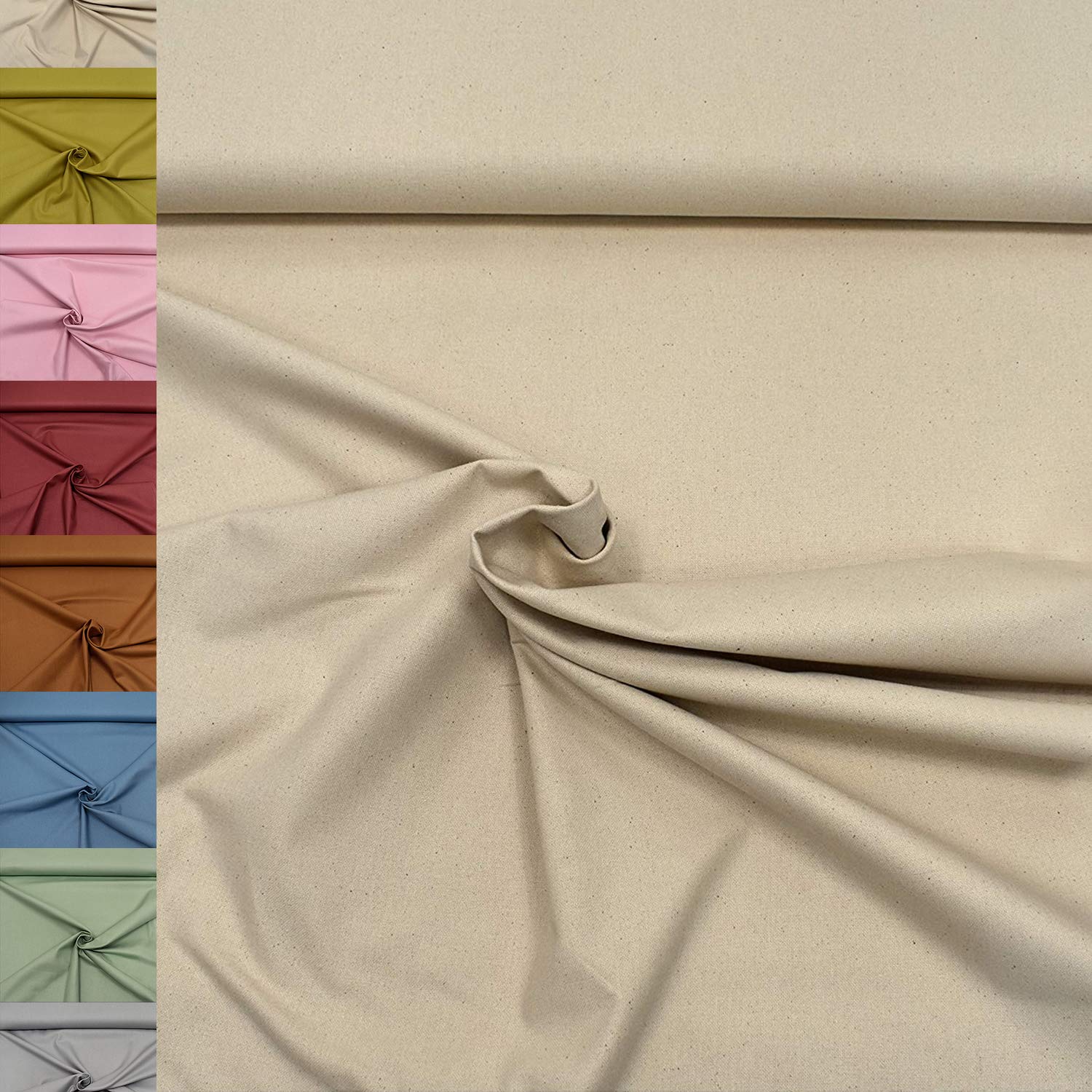 MAGAM-Stoffe Dylan weicher Canvas Baumwollstoff Kleidung Polsterstoff Meterware 50cm (12. Dunkelblau)