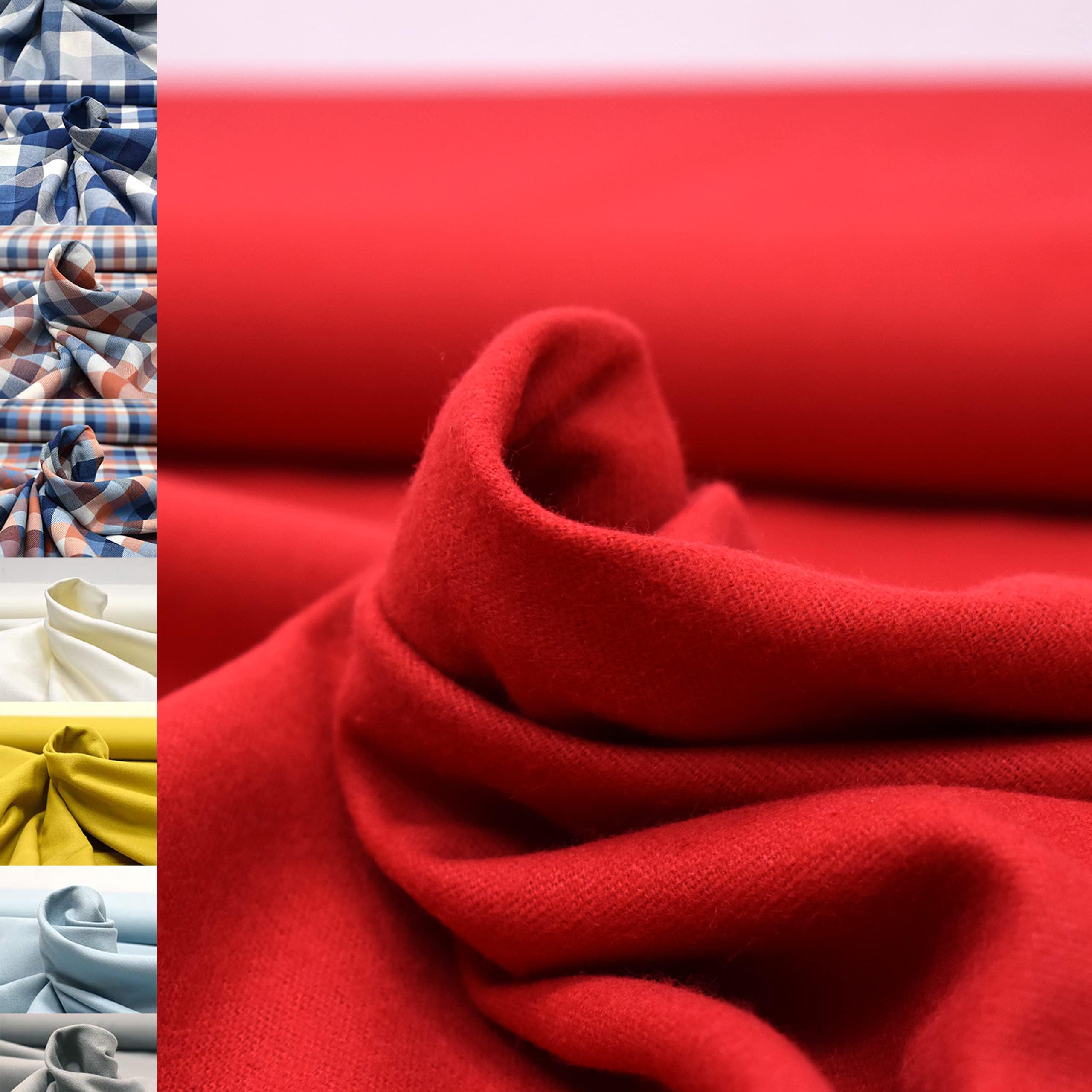 MAGAM-Stoffe Aberdeen Mode Stoff Denim Jeans Flanell Meterware 50cm (Dino weiß)