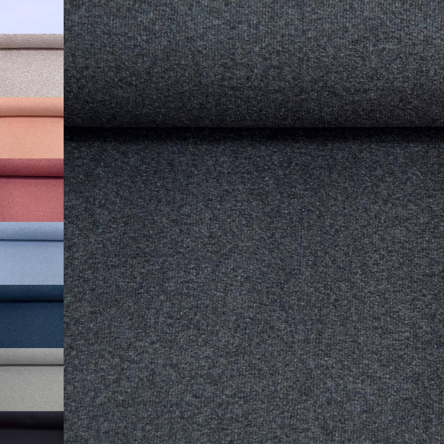 MAGAM-Stoffe Laura Bündchenstoff Grobstrick uni Bio Meterware 50cm (08. Alt Mint)