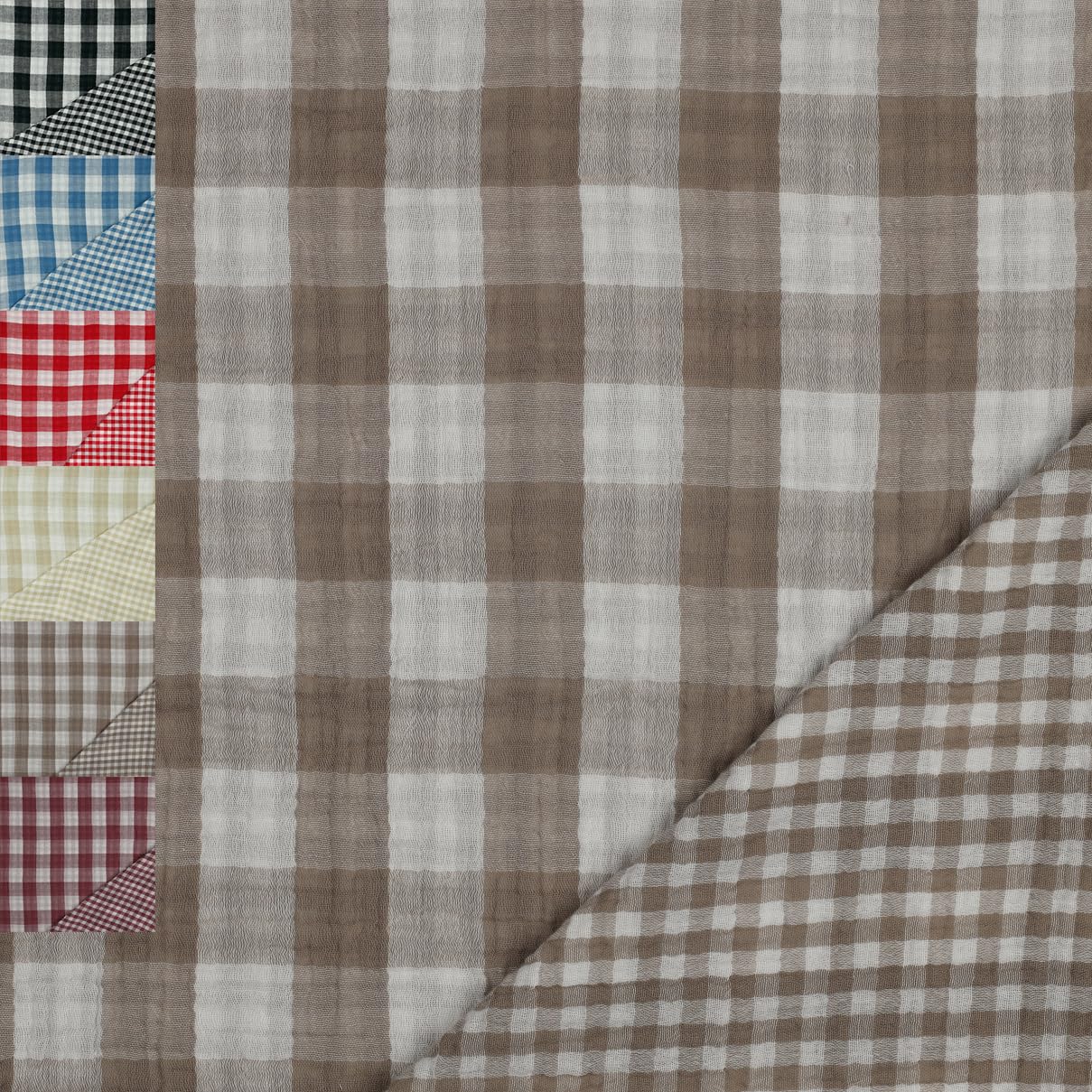 MAGAM-Stoffe Paul Musselin Mulltuch Kinder Baumwollstoff Oeko-Tex Meterware 50cm (Haselnuss & bunte Blätter)