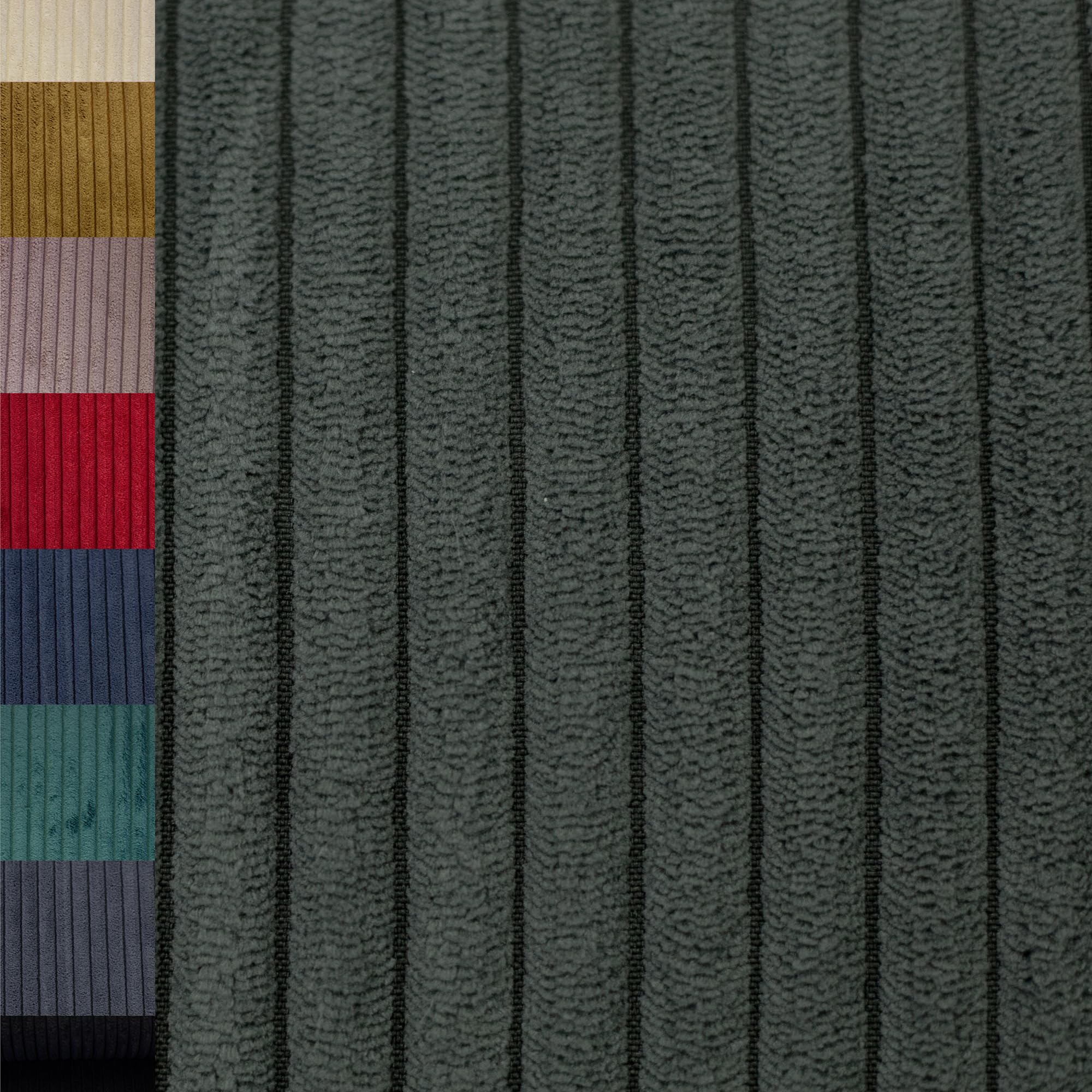 MAGAM-Stoffe Wien Samtcord Deko Polster Taschen Kleidung Breitcord Meterware ab 50cm (15. Petrol dunkel)