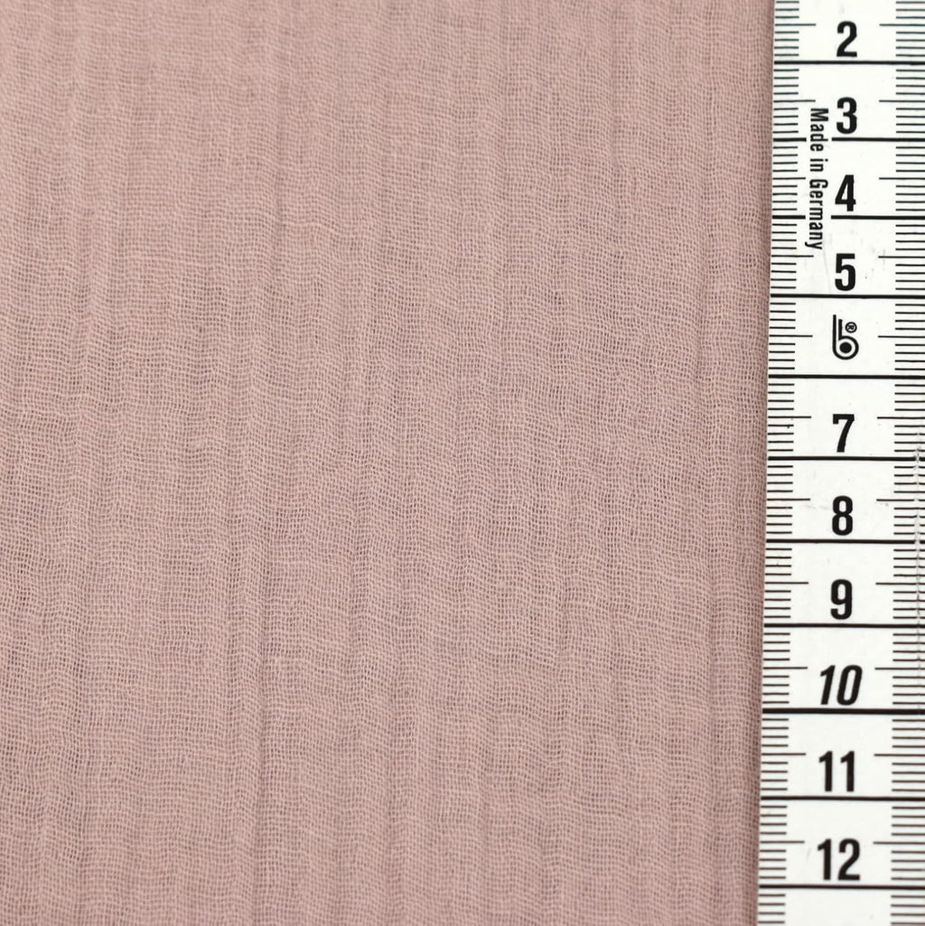 MAGAM-Stoffe Greta Musselin Stoff Double Gauze uni Oeko-Tex Meterware 50cm (07. Altrosa hell)