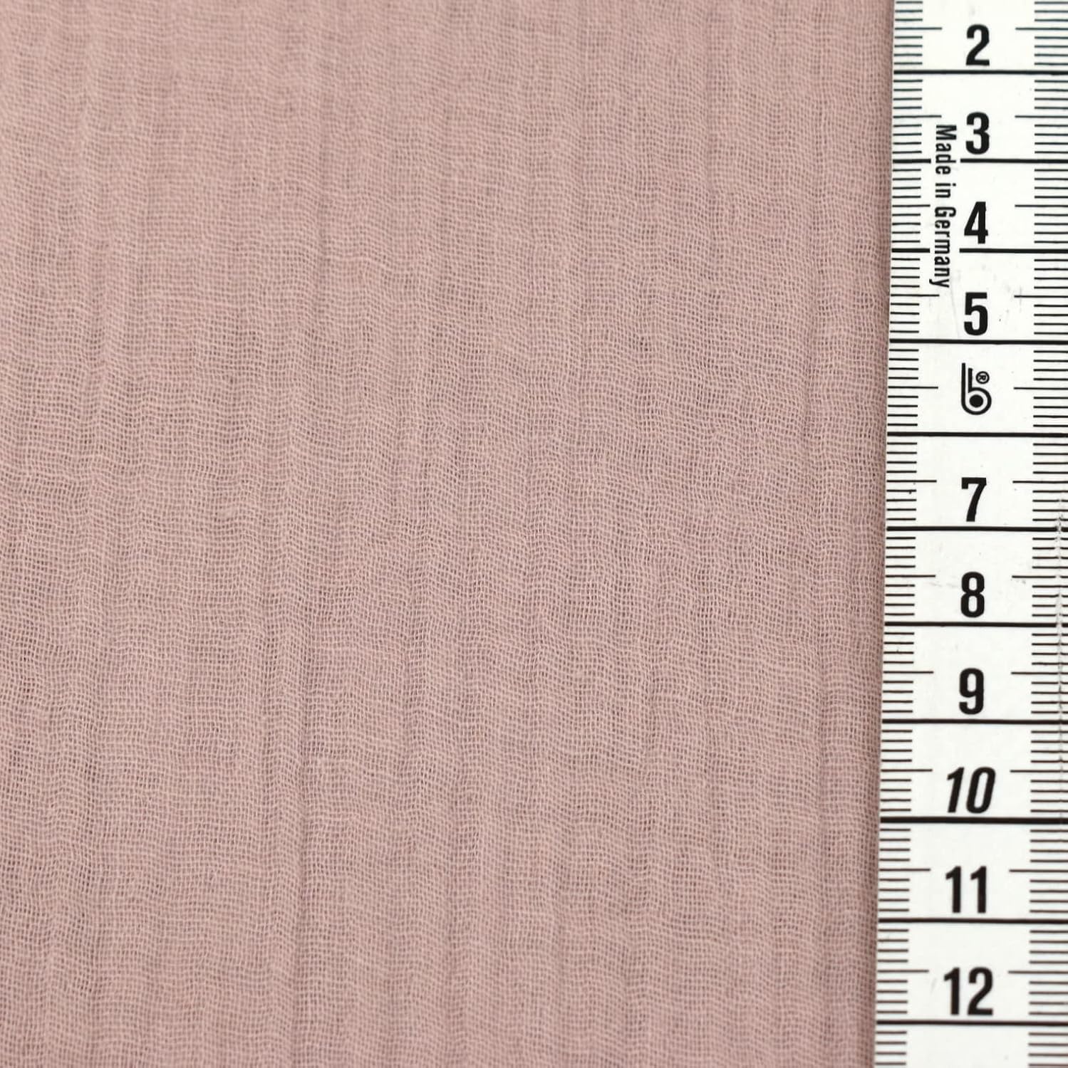 MAGAM-Stoffe Greta Musselin Stoff Double Gauze uni Oeko-Tex Meterware 50cm (07. Altrosa hell)