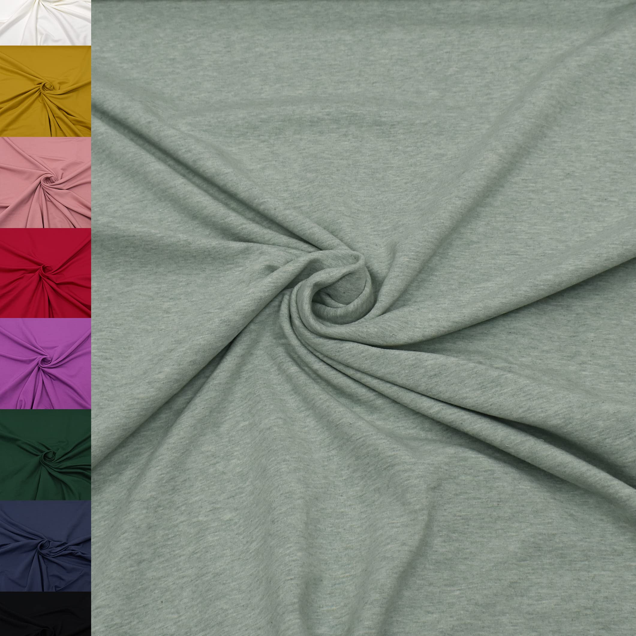 MAGAM-Stoffe Finn Jersey Stoff uni Oeko-Tex Meterware 50cm (29. Dunkelgrau)