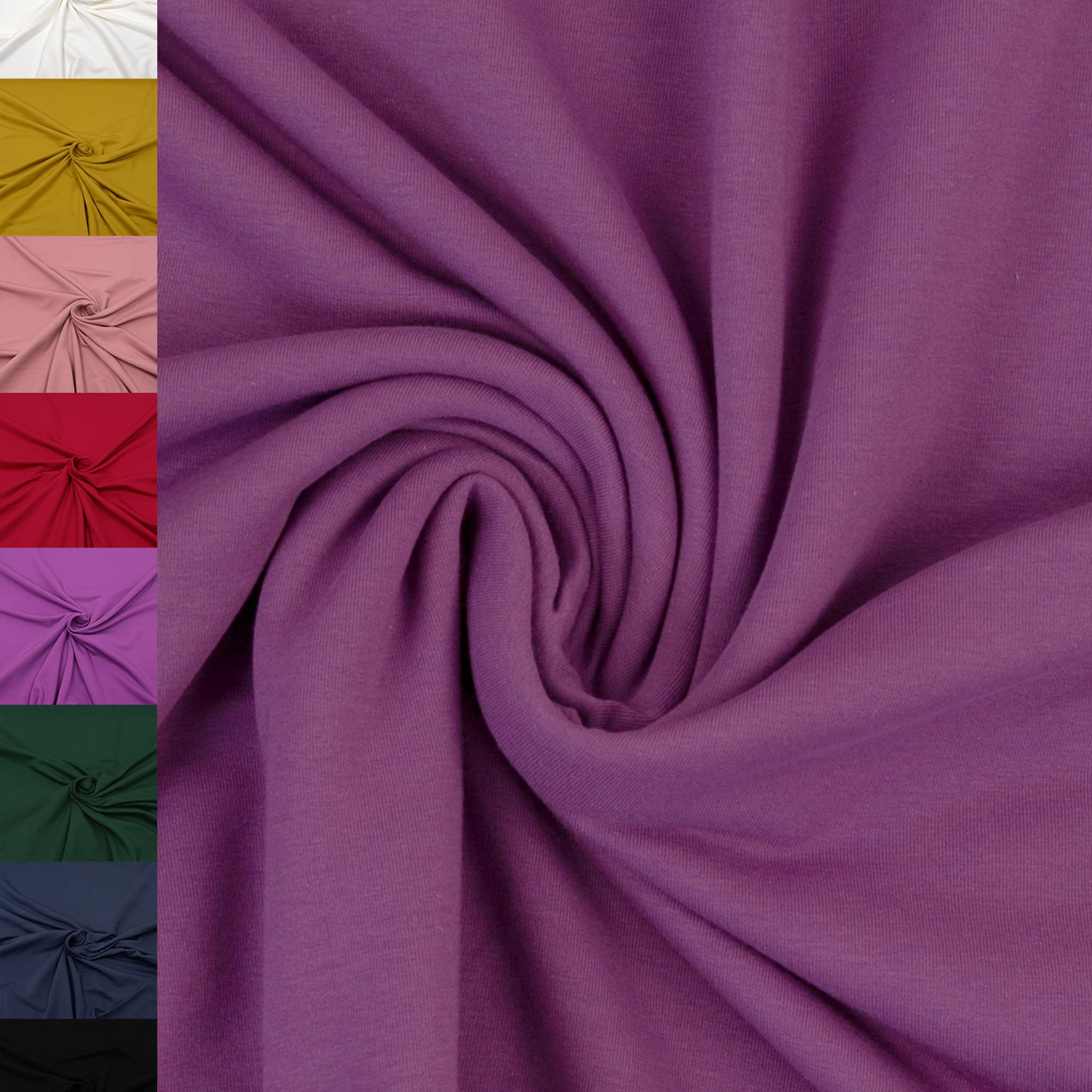 MAGAM-Stoffe Finn Jersey Stoff uni Oeko-Tex Meterware 50cm (29. Dunkelgrau)