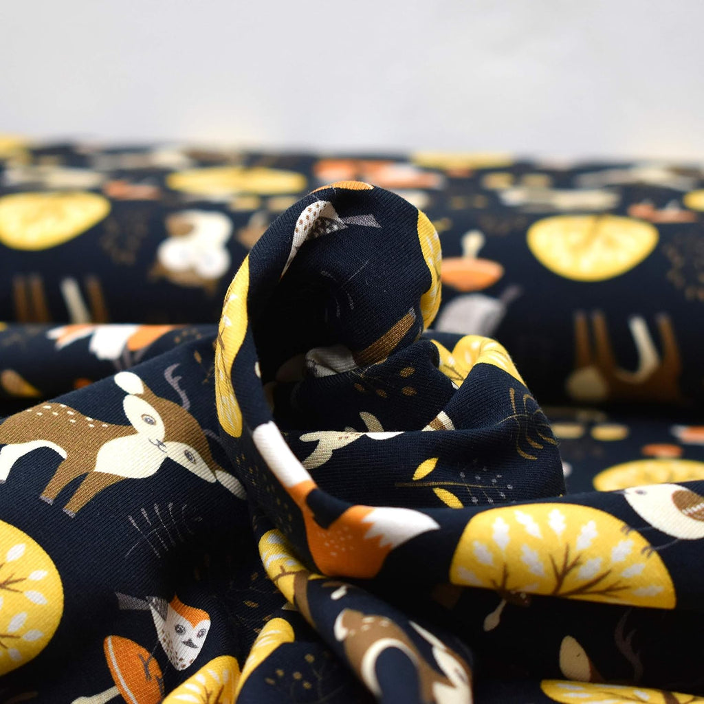 MAGAM-Stoffe Theodor Kinder Jersey Stoff Oeko-Tex Meterware 50cm (Schwarz)